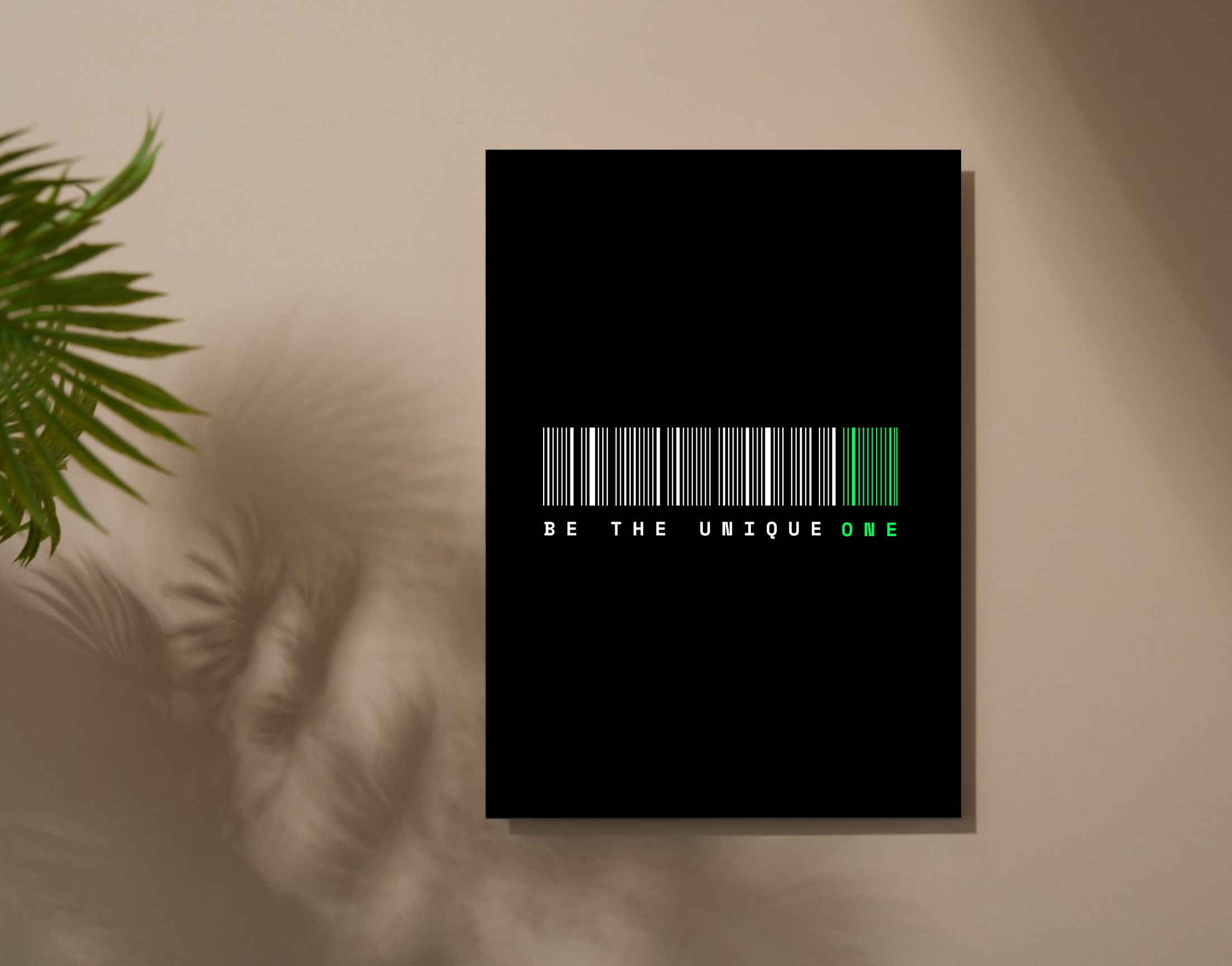 "BE THE UNIQUE ONE"- Shiny & Sturdy Metallic Poster Art That Pops & Sticks (Literally!)