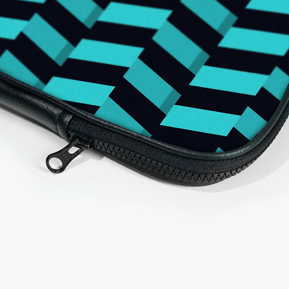"BLACK AND BLUE STRIPE" Laptop Sleeves:Bold Modern Design for Every Size