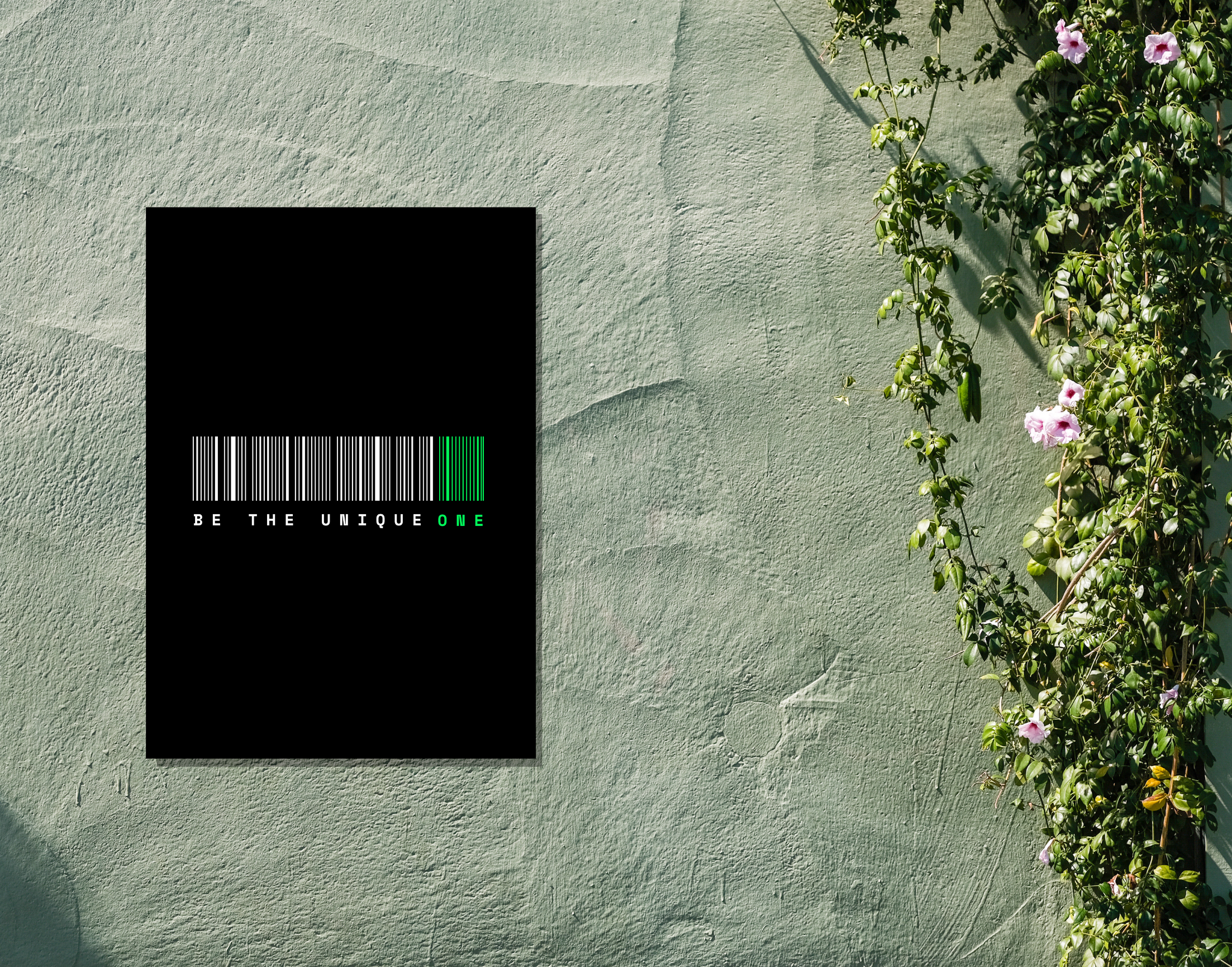 "BE THE UNIQUE ONE"- Shiny & Sturdy Metallic Poster Art That Pops & Sticks (Literally!)