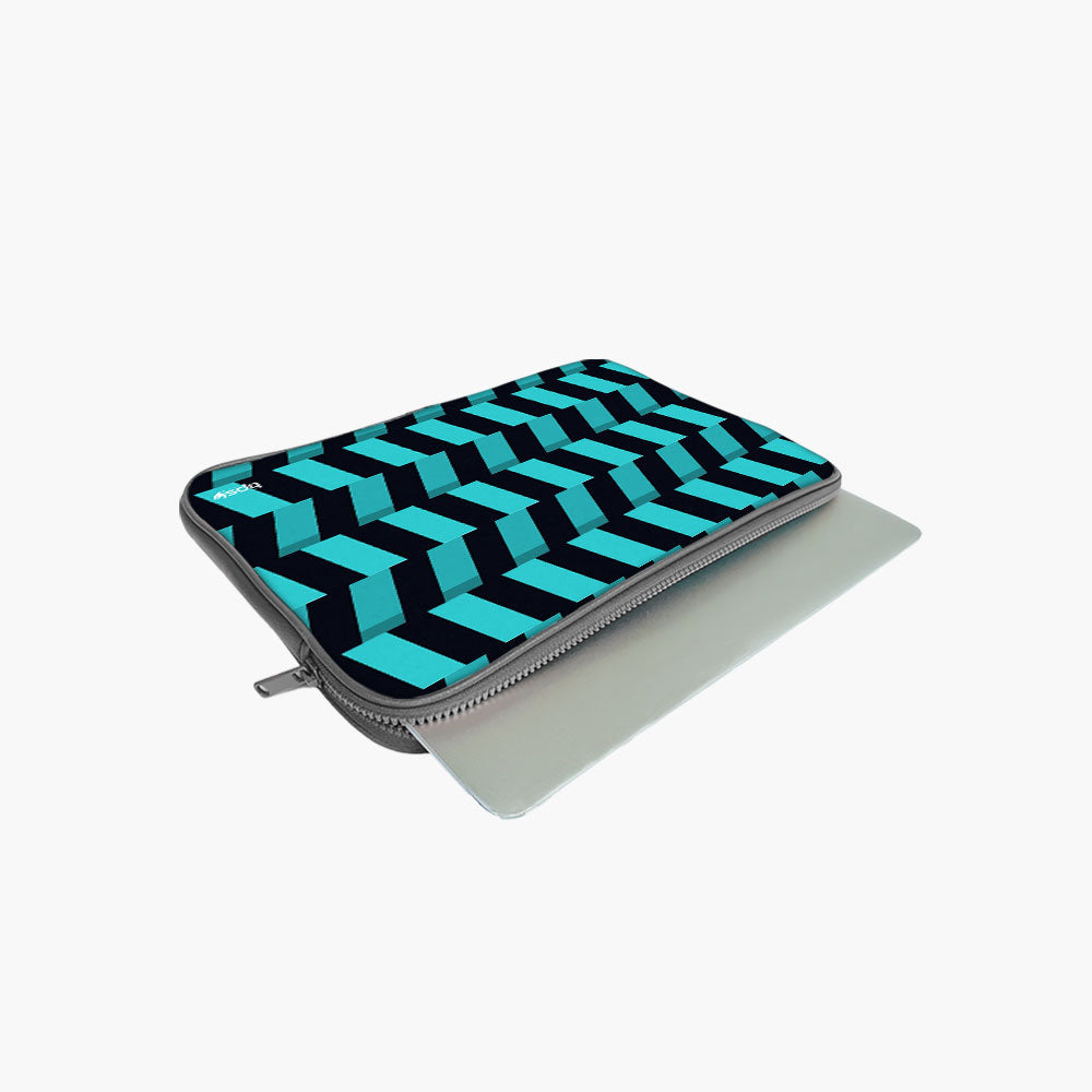 "BLACK AND BLUE STRIPE" Laptop Sleeves:Bold Modern Design for Every Size