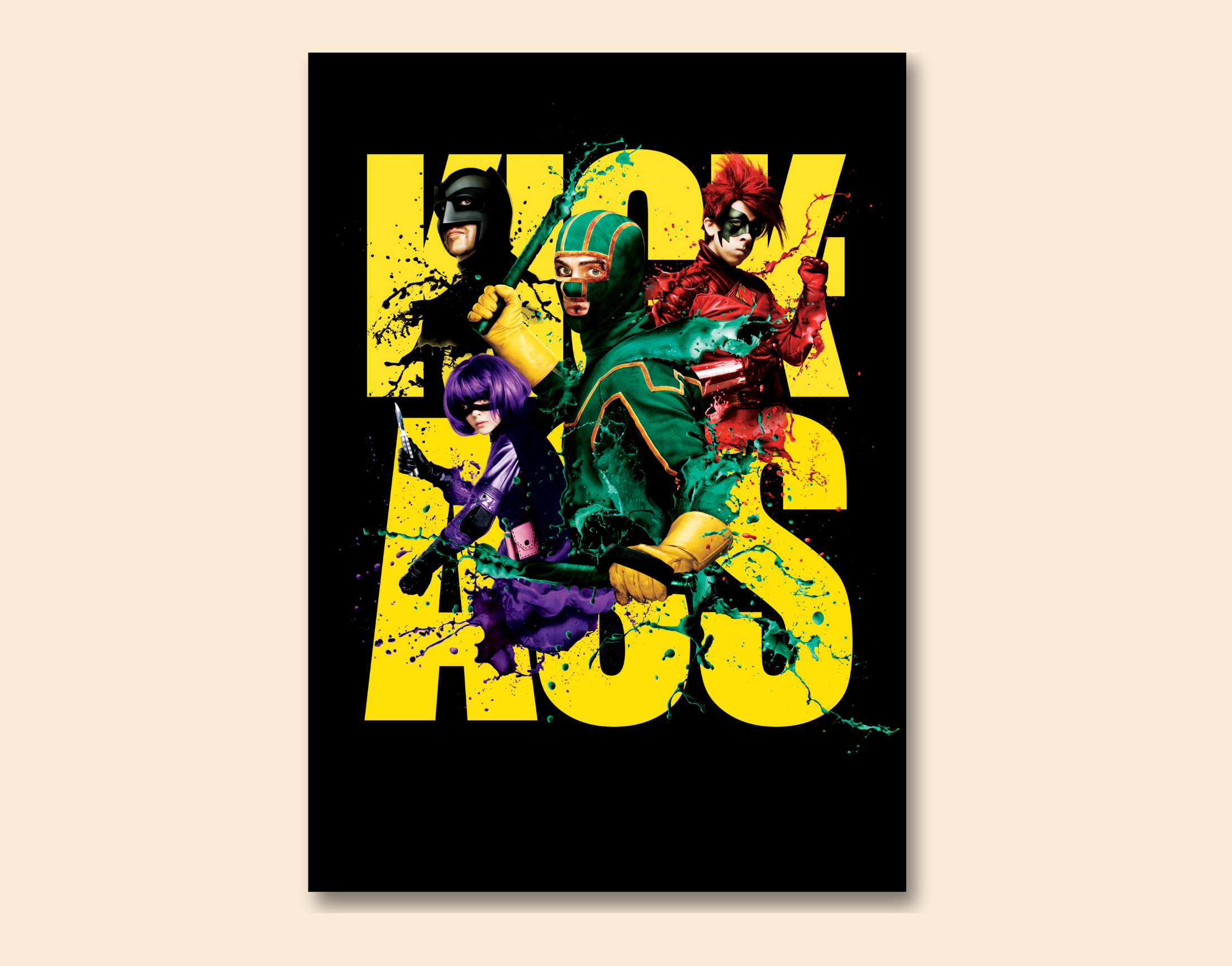"KICK ASS"- Shiny & Sturdy Metallic Poster Art That Pops & Sticks