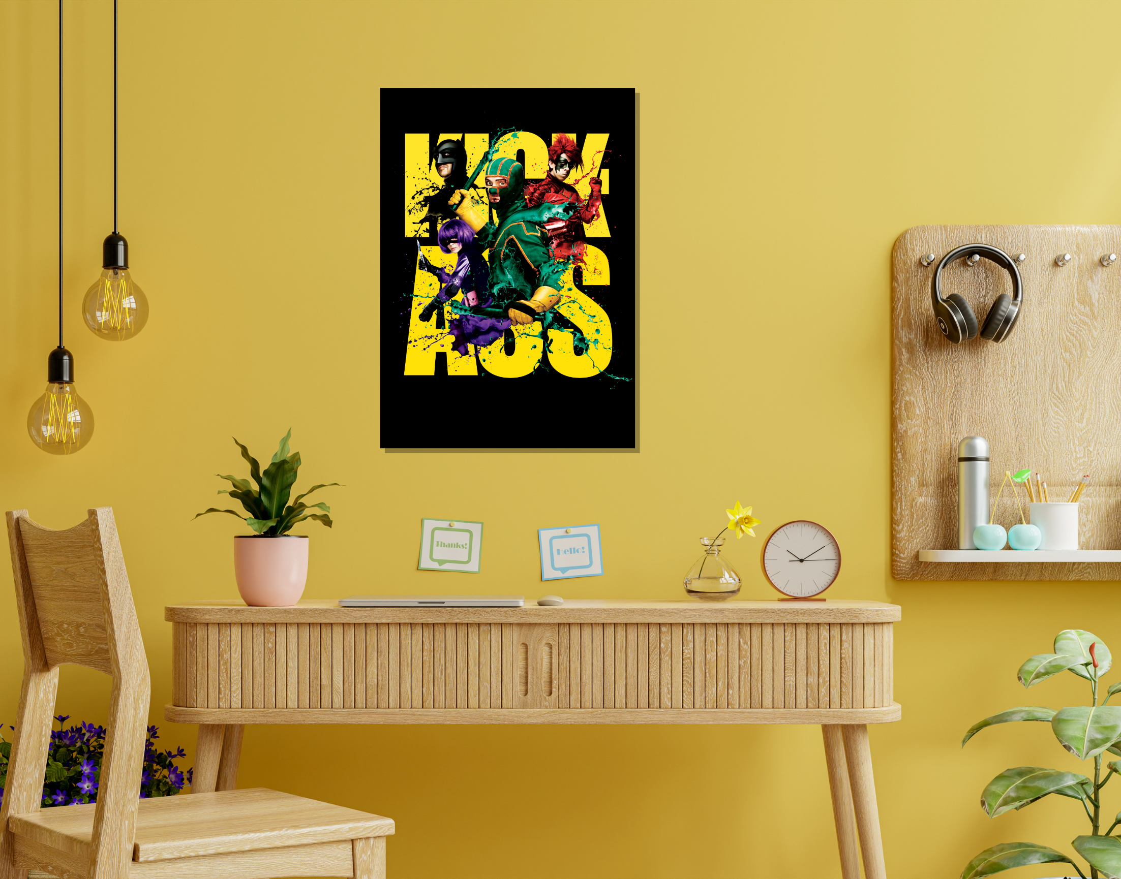 "KICK ASS"- Shiny & Sturdy Metallic Poster Art That Pops & Sticks
