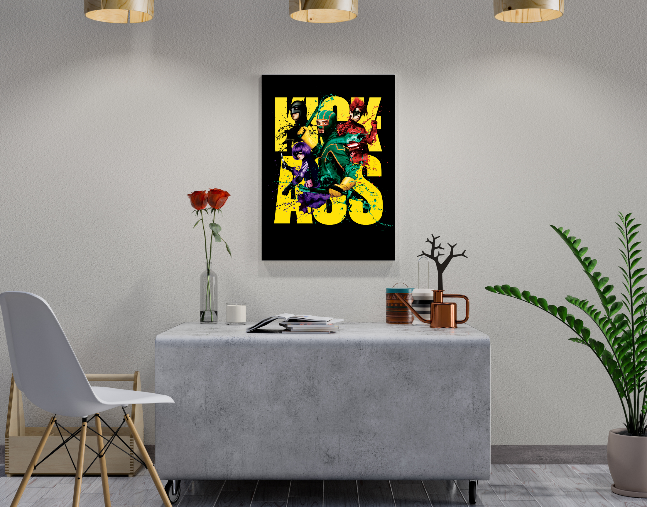 "KICK ASS"- Shiny & Sturdy Metallic Poster Art That Pops & Sticks