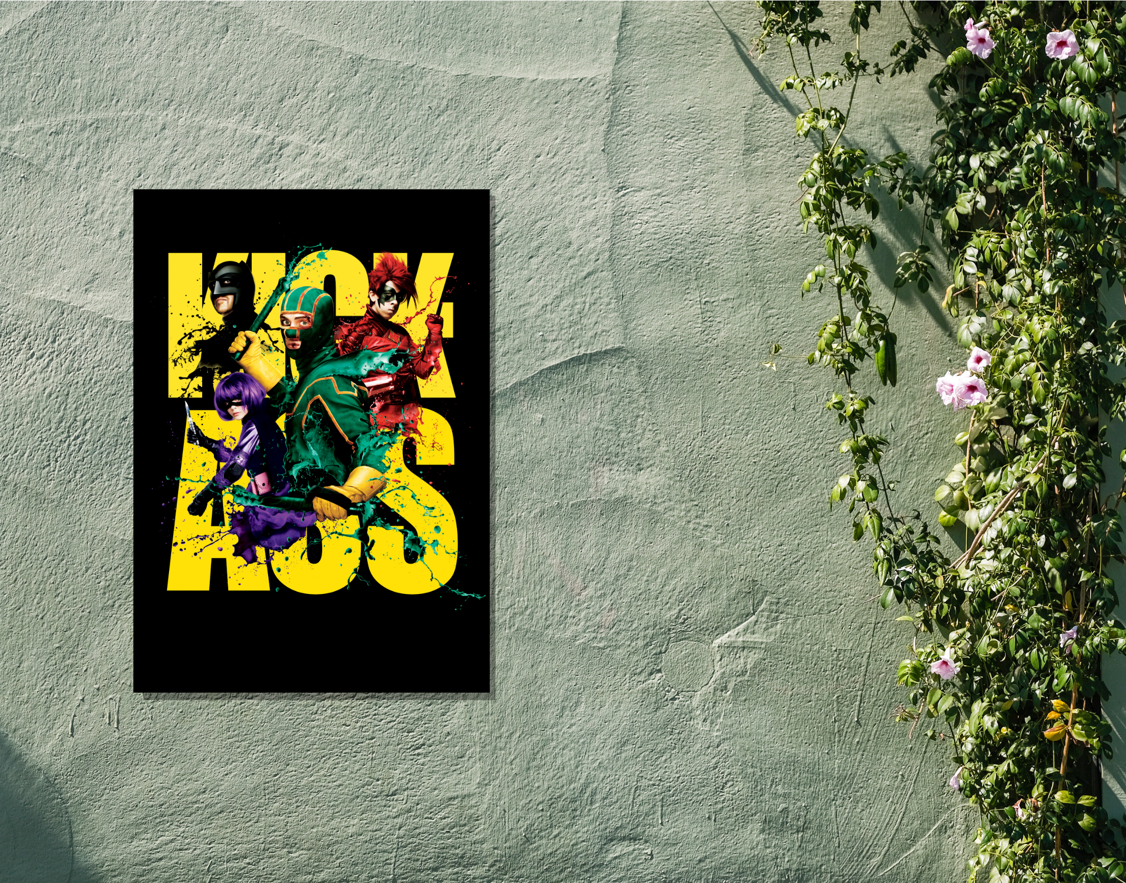 "KICK ASS"- Shiny & Sturdy Metallic Poster Art That Pops & Sticks