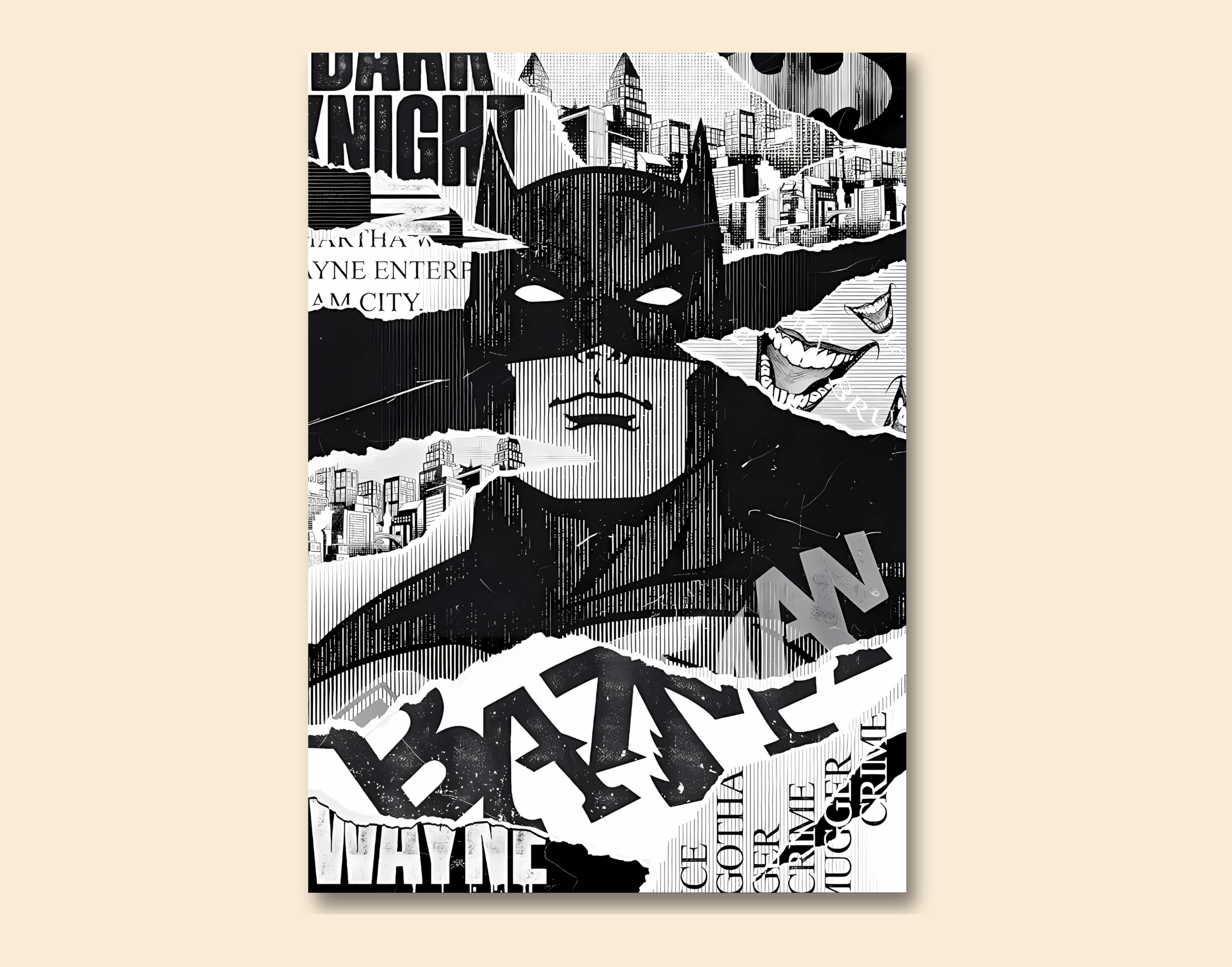 "BATMAN THE COMIC WORLD"- Shiny & Sturdy Metallic Poster Art That Pops & Sticks