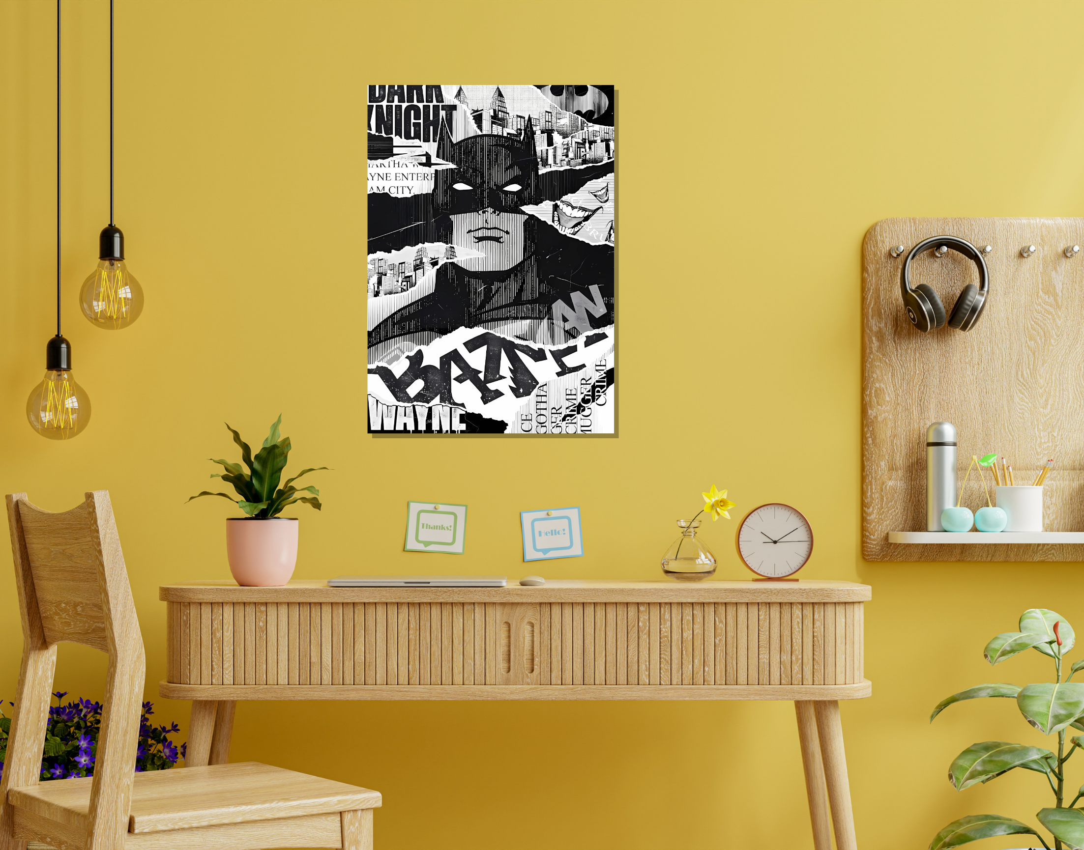 "BATMAN THE COMIC WORLD"- Shiny & Sturdy Metallic Poster Art That Pops & Sticks