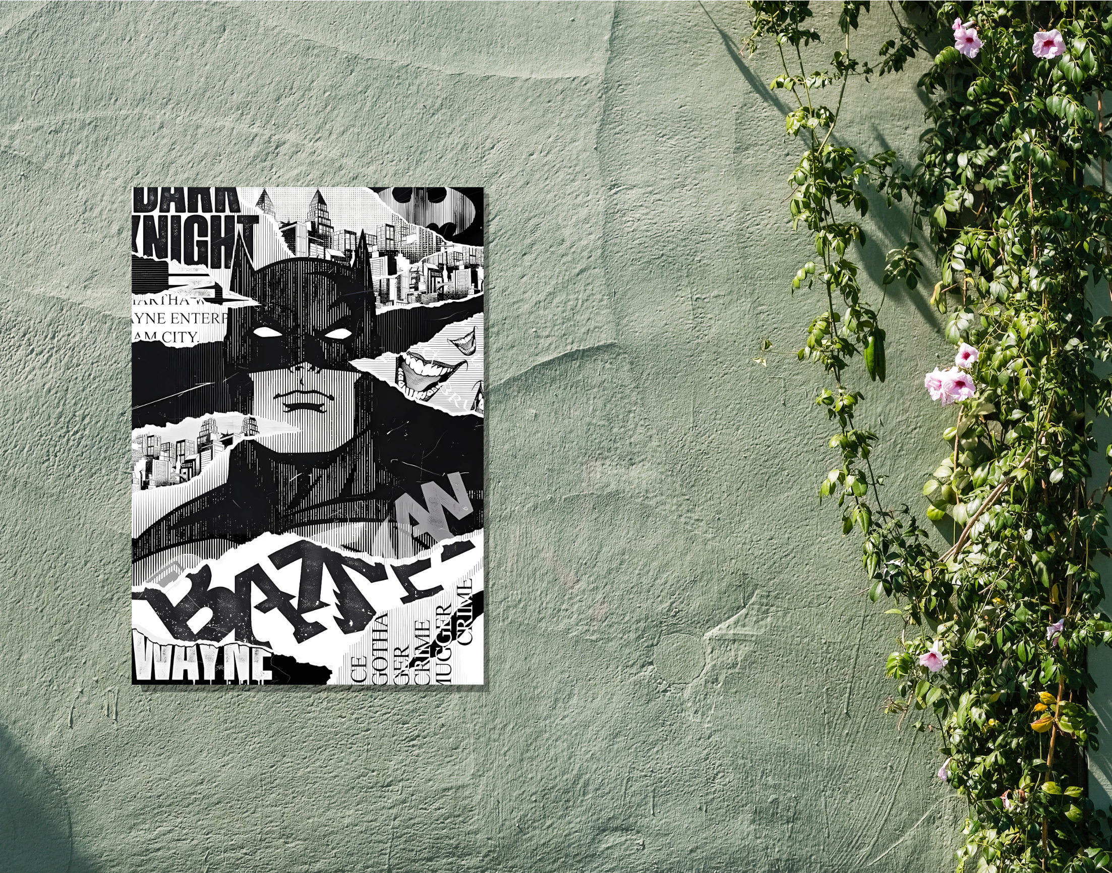 "BATMAN THE COMIC WORLD"- Shiny & Sturdy Metallic Poster Art That Pops & Sticks