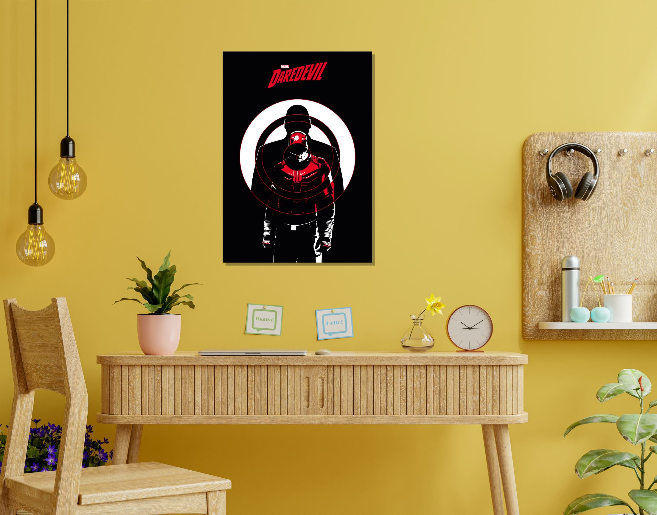 "DAREDEVIL-MARVEL"- Shiny & Sturdy Metallic Poster Art That Pops & Sticks