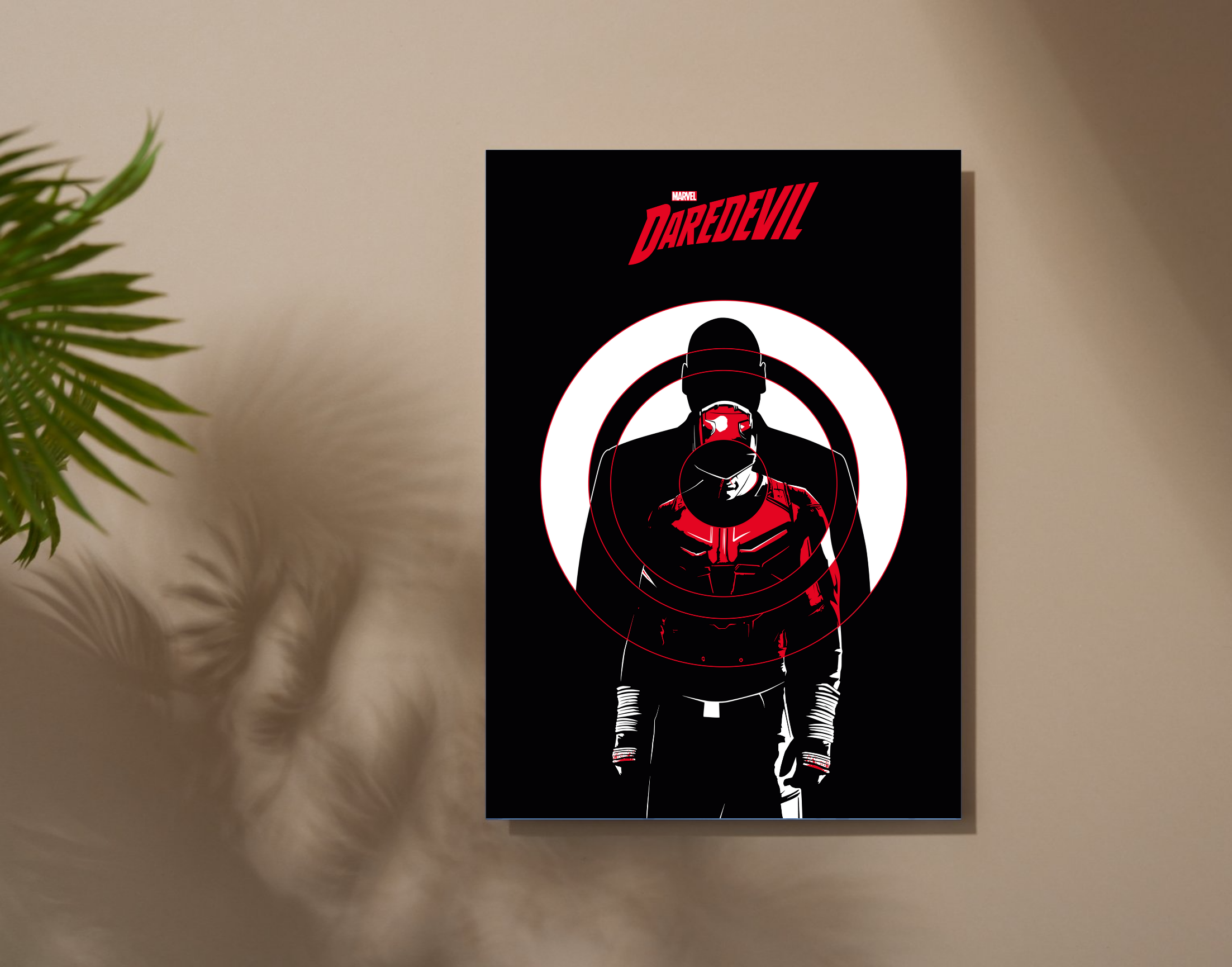 "DAREDEVIL-MARVEL"- Shiny & Sturdy Metallic Poster Art That Pops & Sticks