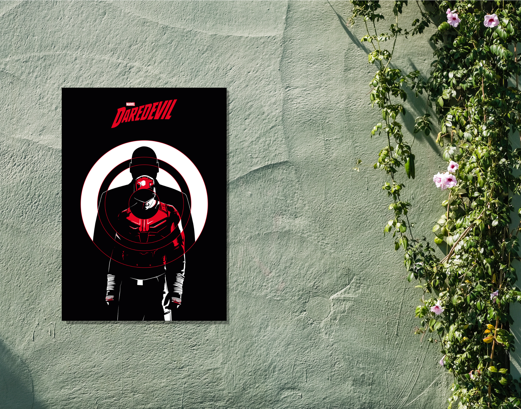 "DAREDEVIL-MARVEL"- Shiny & Sturdy Metallic Poster Art That Pops & Sticks