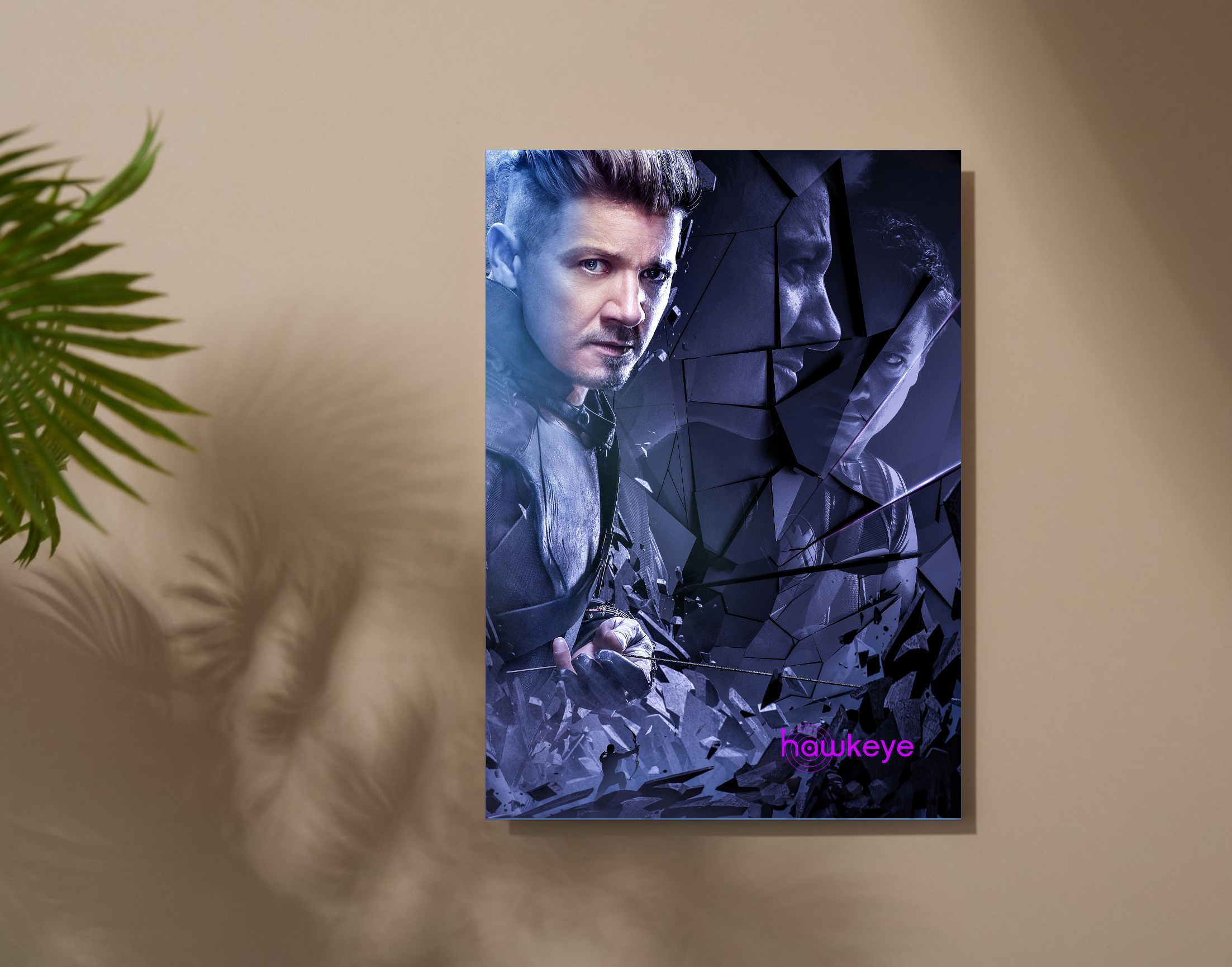 "HAWKEYE- MIRROR VIEW"- Shiny & Sturdy Metallic Poster Art That Pops & Sticks