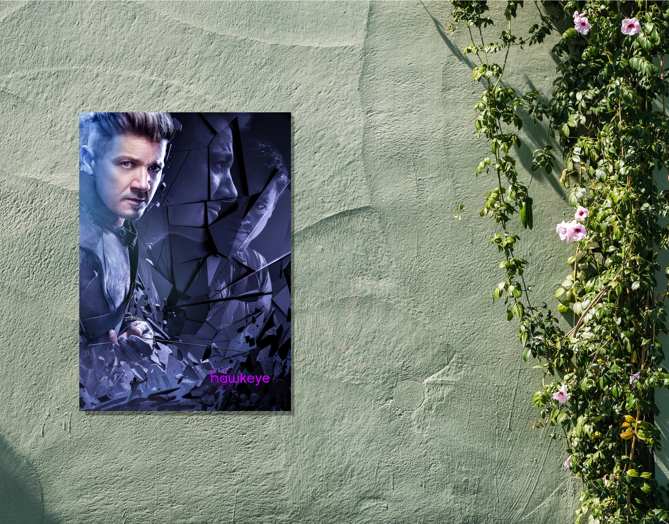 "HAWKEYE- MIRROR VIEW"- Shiny & Sturdy Metallic Poster Art That Pops & Sticks