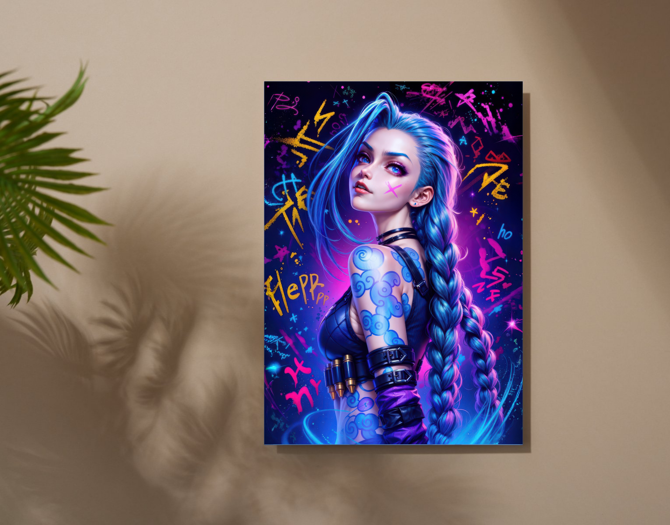 "JINX - ARCANE"- Shiny & Sturdy Metallic Poster Art That Pops & Sticks