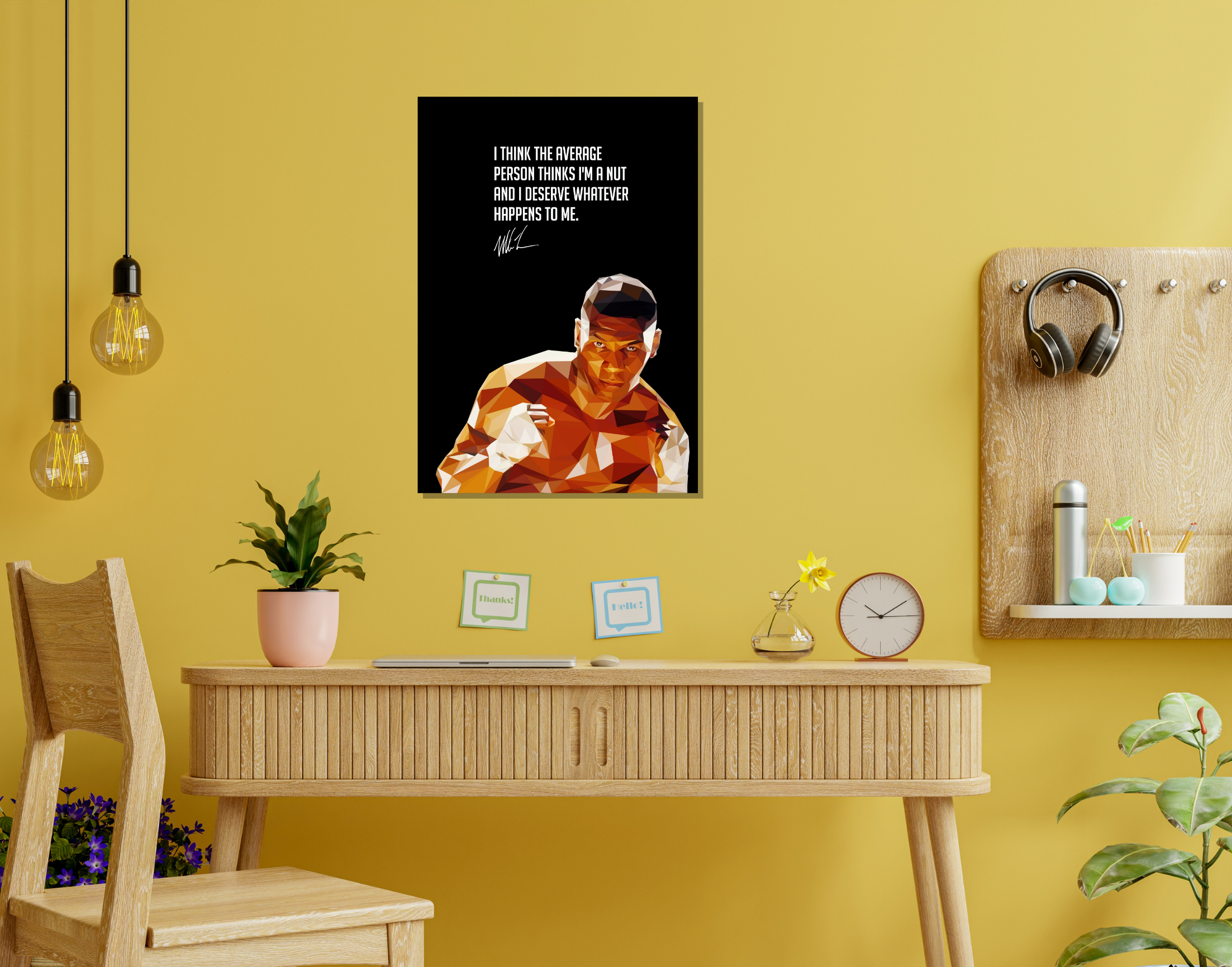 "Mike Tyson- Boxer"- Shiny & Sturdy Metallic Poster Art That Pops & Sticks