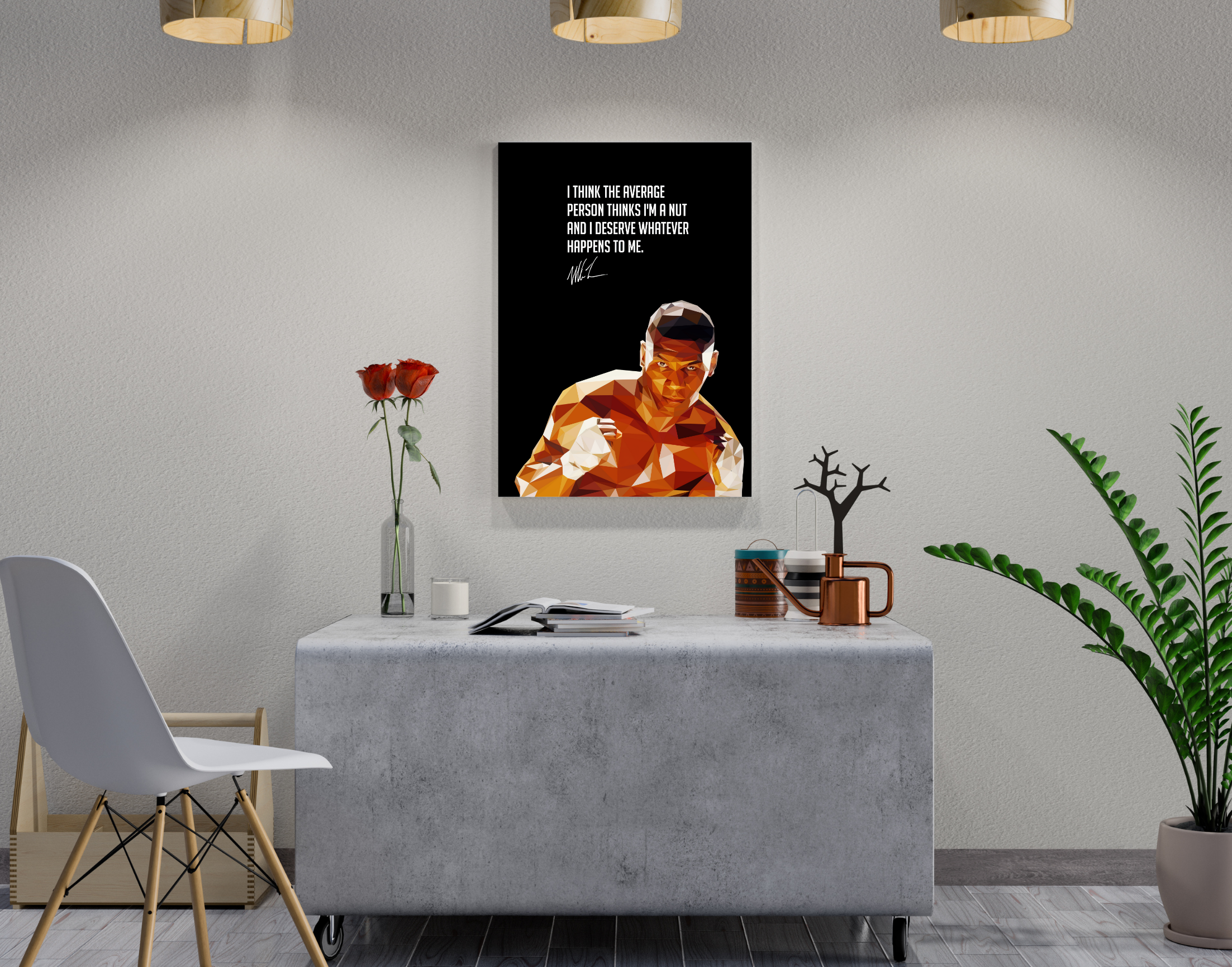 "Mike Tyson- Boxer"- Shiny & Sturdy Metallic Poster Art That Pops & Sticks