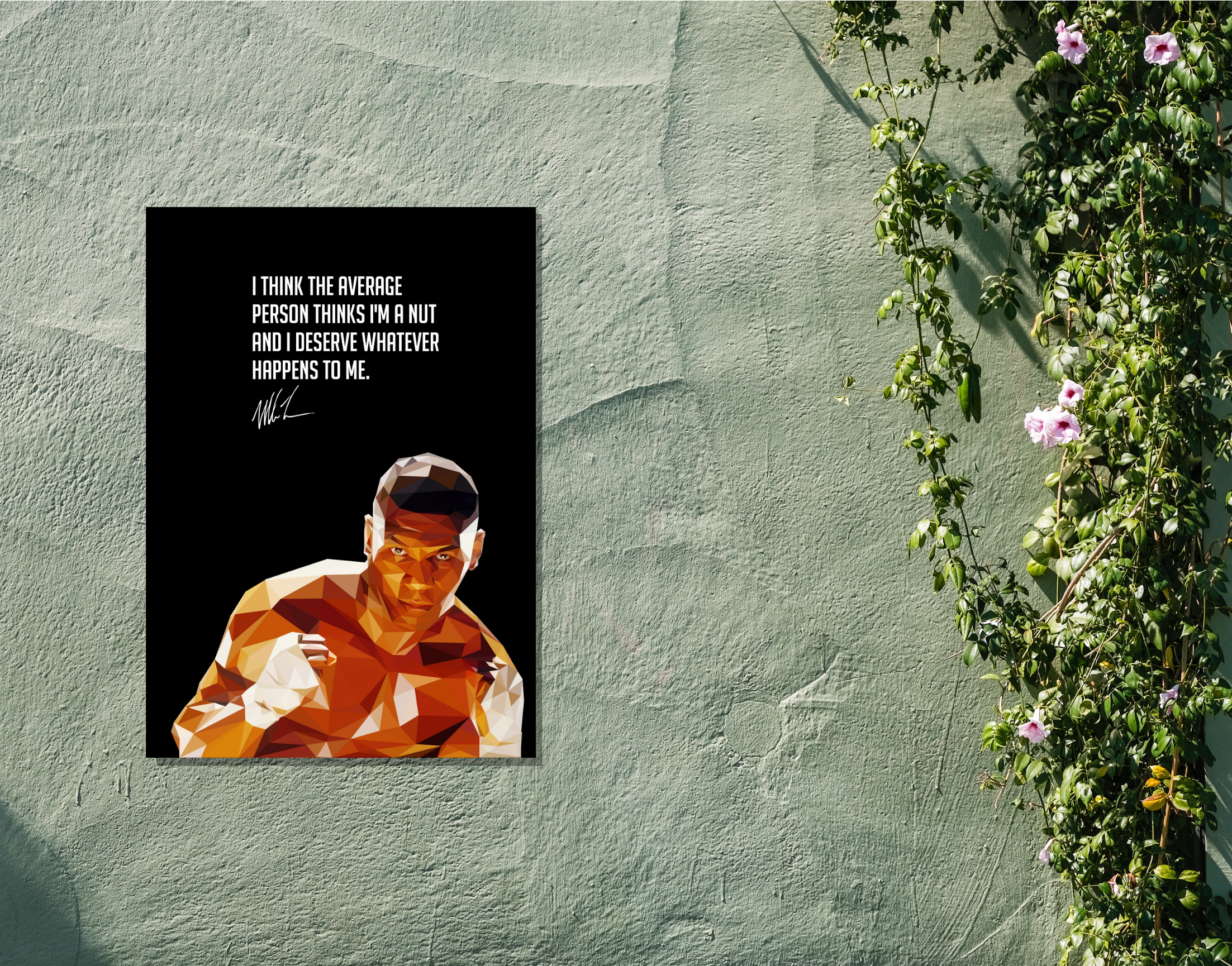 "Mike Tyson- Boxer"- Shiny & Sturdy Metallic Poster Art That Pops & Sticks