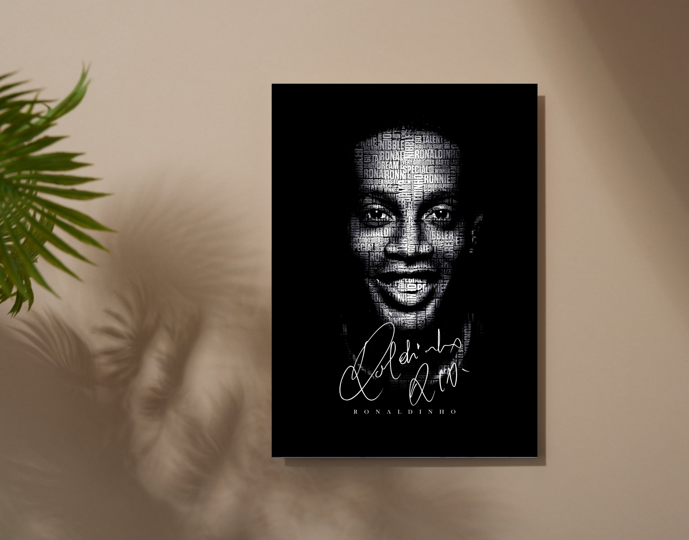 " RONALDINHO- Footballer"- Shiny & Sturdy Metallic Poster Art That Pops & Sticks