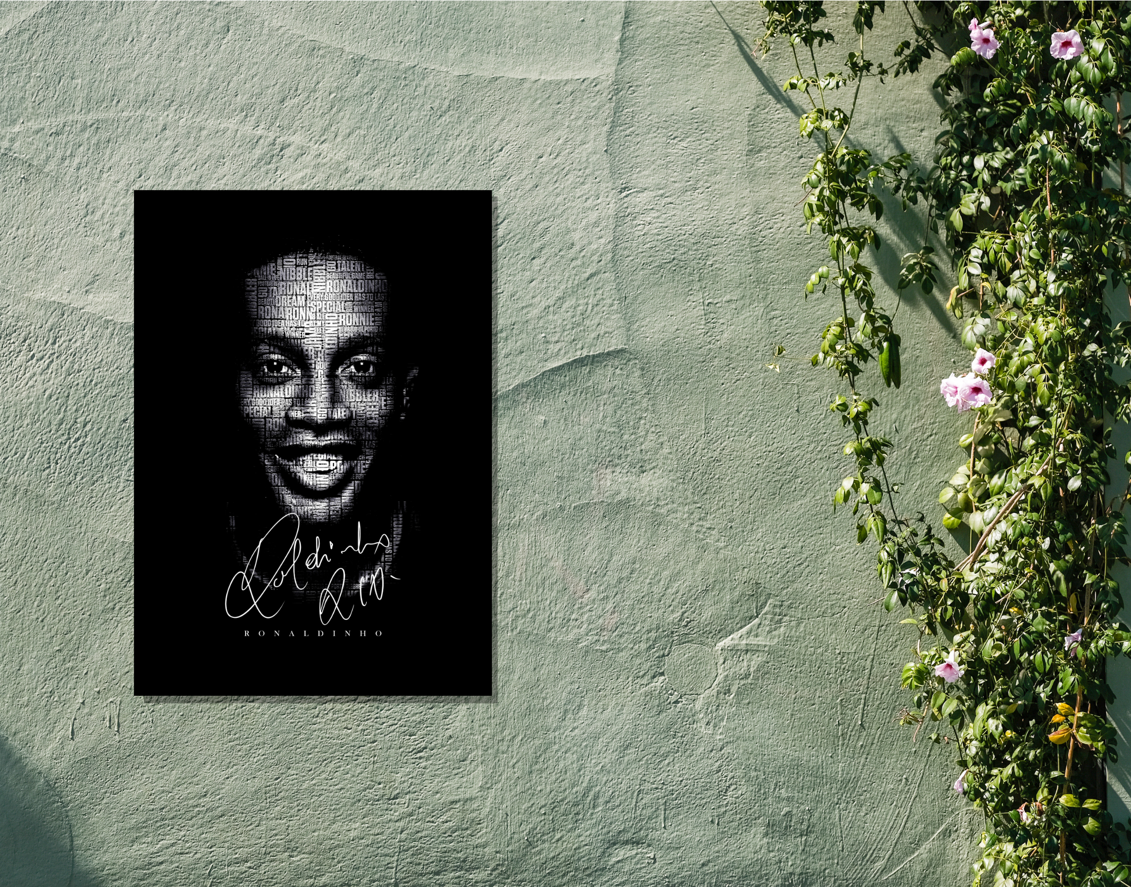 " RONALDINHO- Footballer"- Shiny & Sturdy Metallic Poster Art That Pops & Sticks