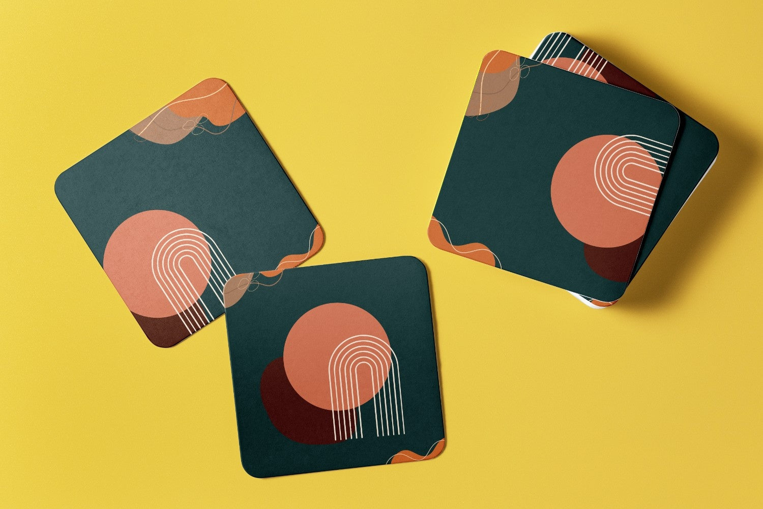 Fun Abstract' Coaster Set of 4