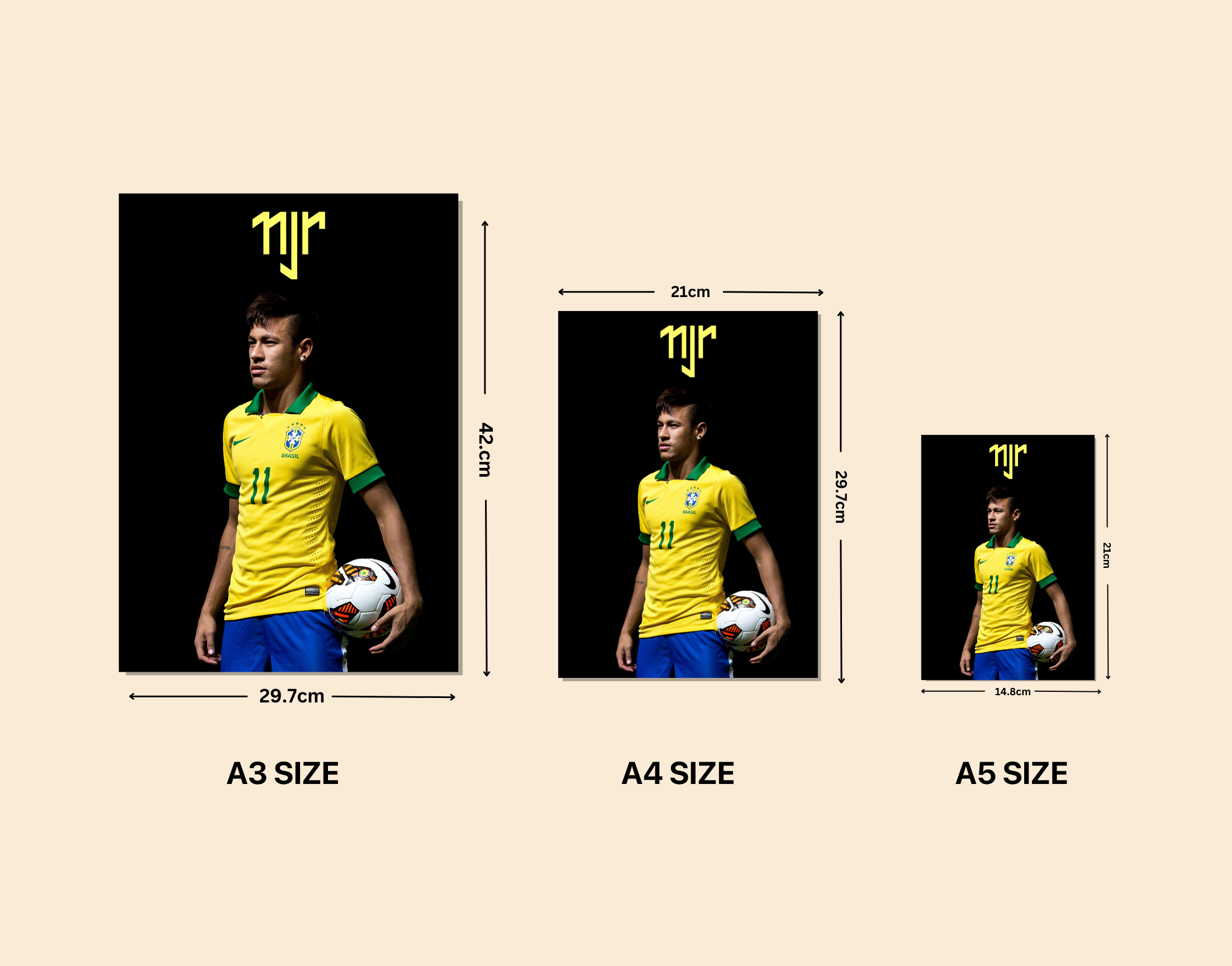 "Neymar Jnr"- Shiny & Sturdy Metallic Poster Art That Pops & Sticks