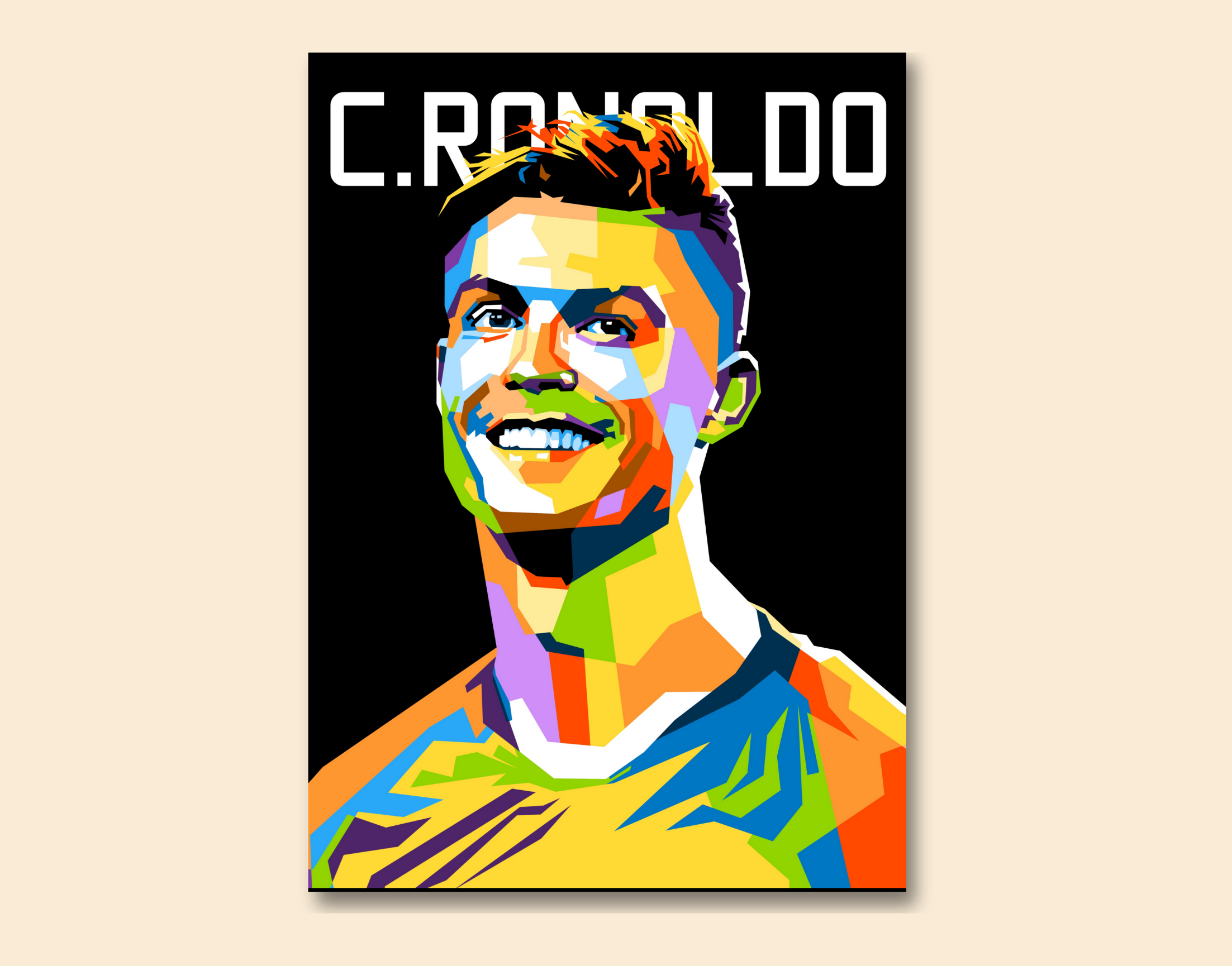"C.RONALDO"- Shiny & Sturdy Metallic Poster Art That Pops & Sticks