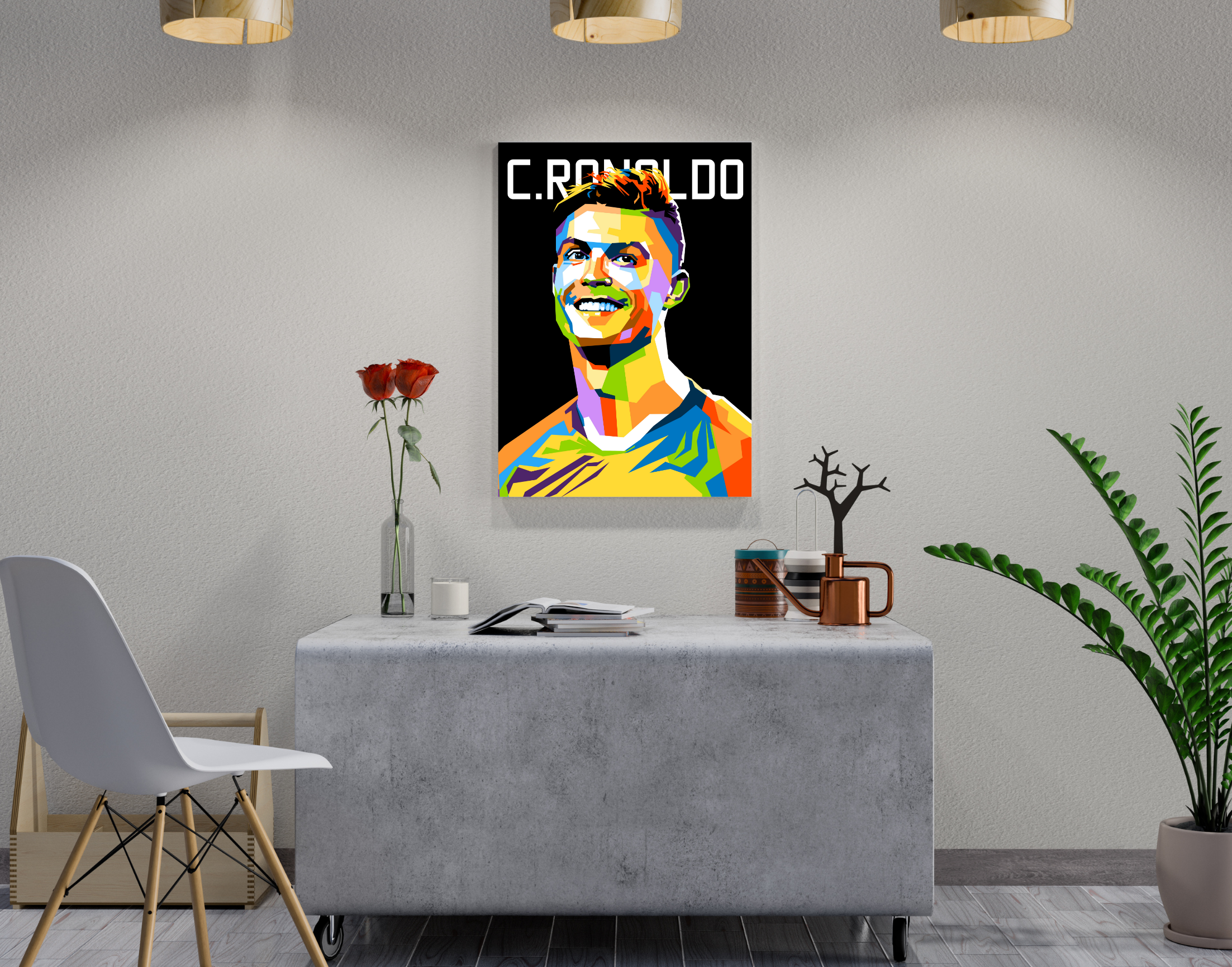 "C.RONALDO"- Shiny & Sturdy Metallic Poster Art That Pops & Sticks