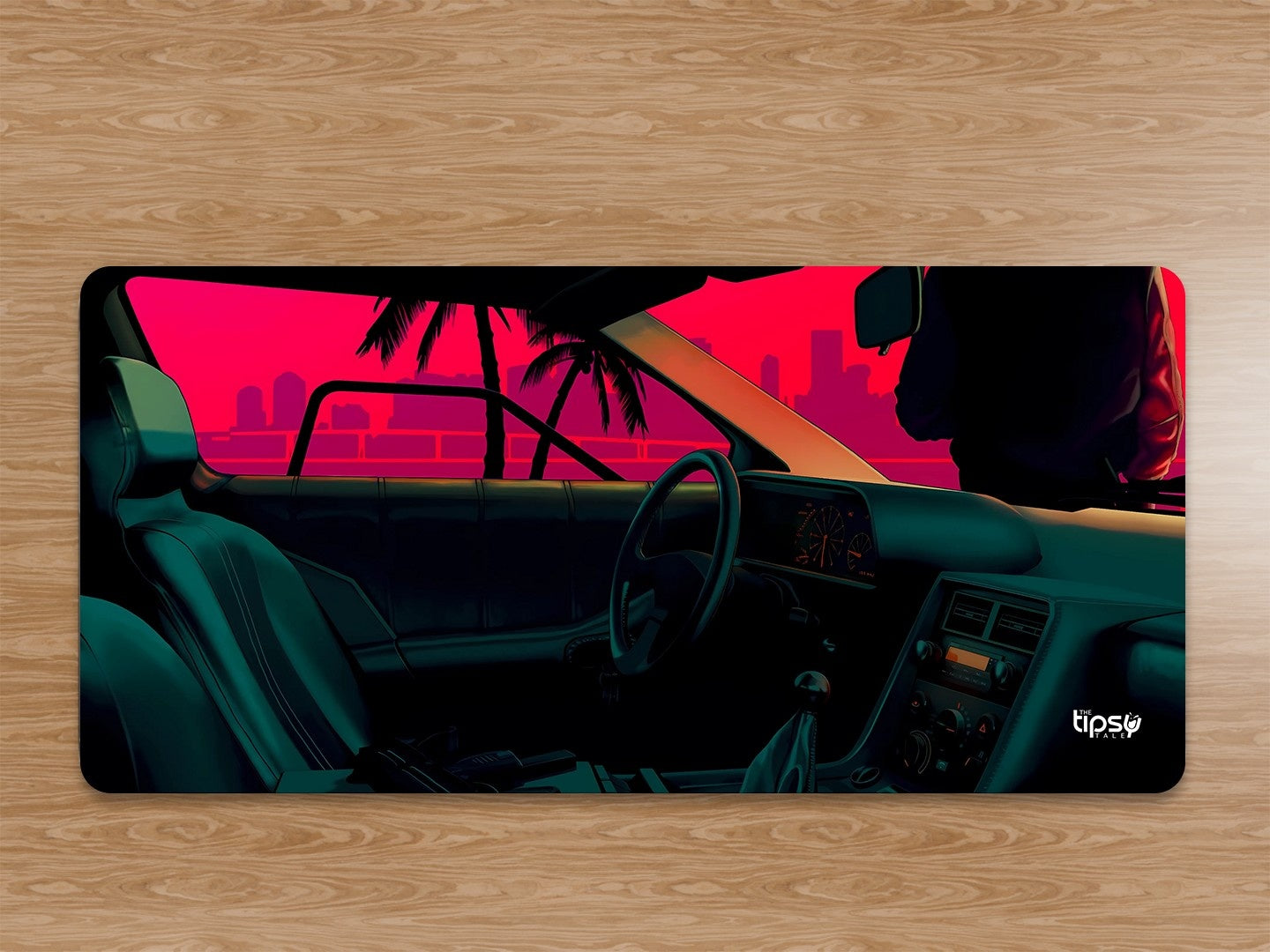 "SUNSET VIEW -CAR EDITION" Gaming Mousepad Elevate Your Gaming Experience