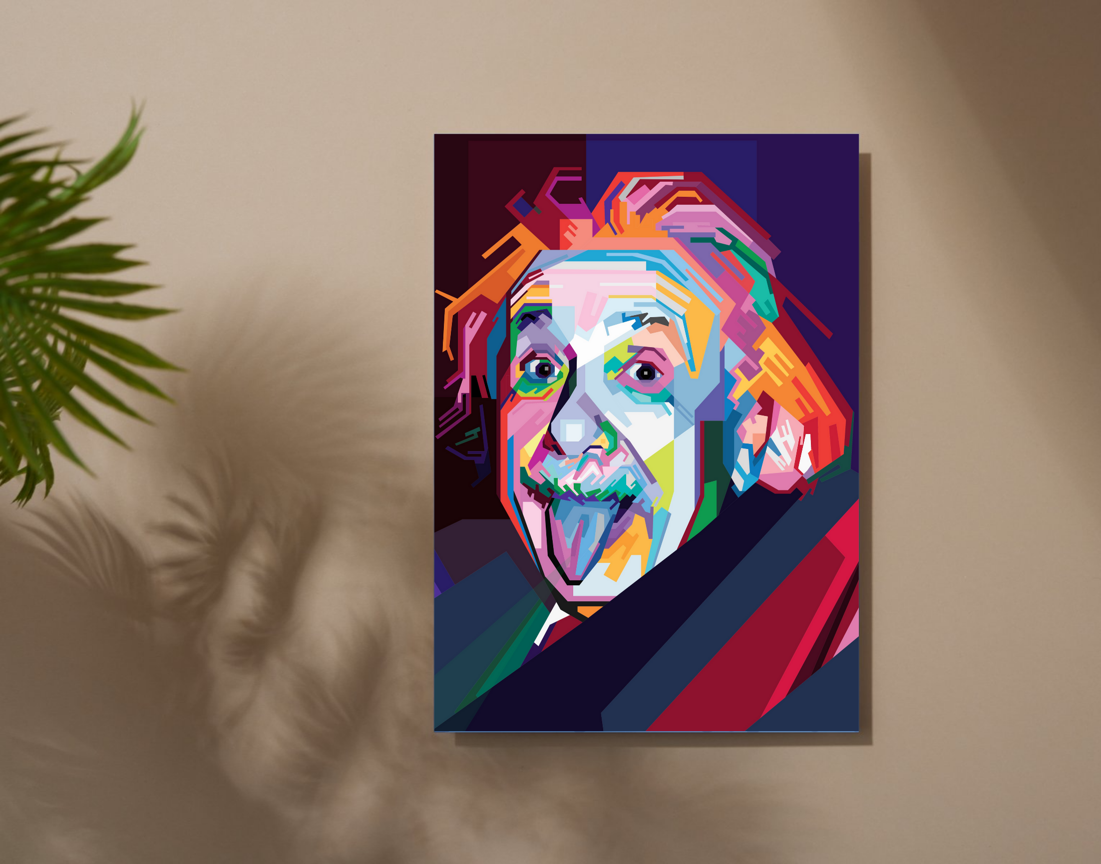 "Albert Einstein- FUN THEME"- Shiny & Sturdy Metallic Poster Art That Pops & Sticks