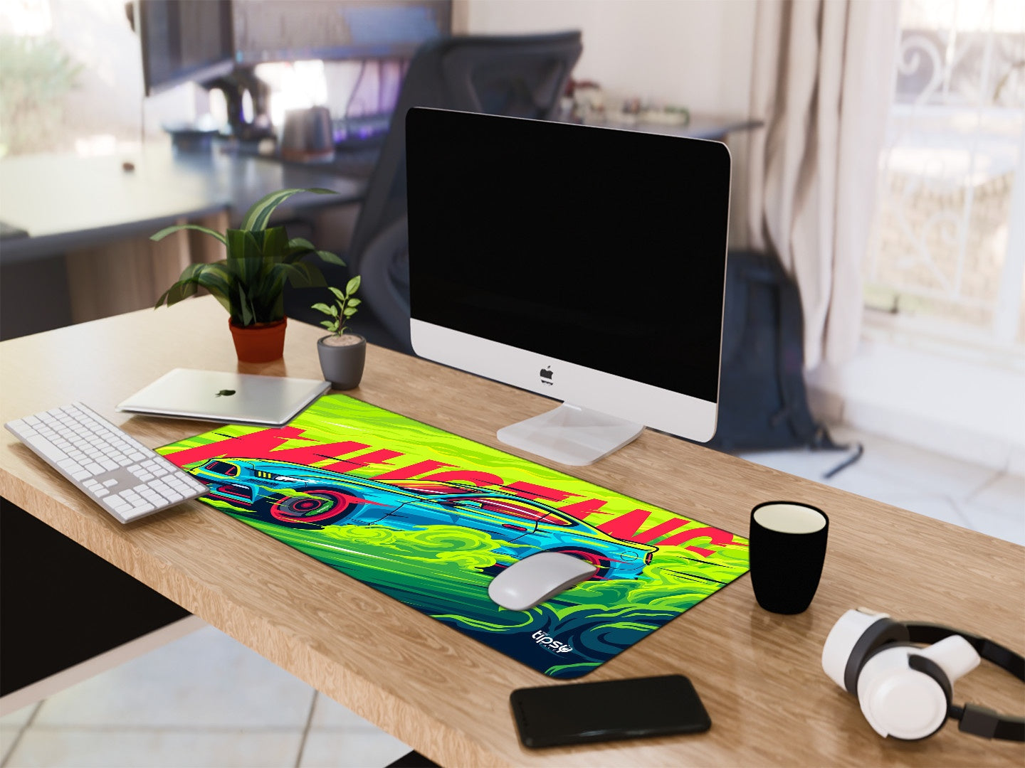 "MUSTANG- NEON SPEED" Gaming Mousepad Elevate Your Gaming Experience