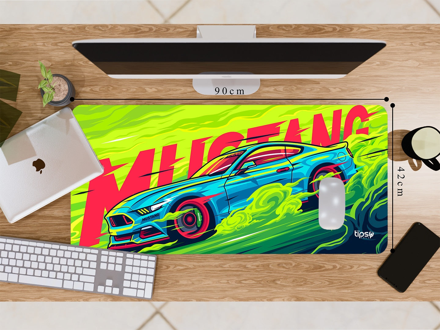 "MUSTANG- NEON SPEED" Gaming Mousepad Elevate Your Gaming Experience