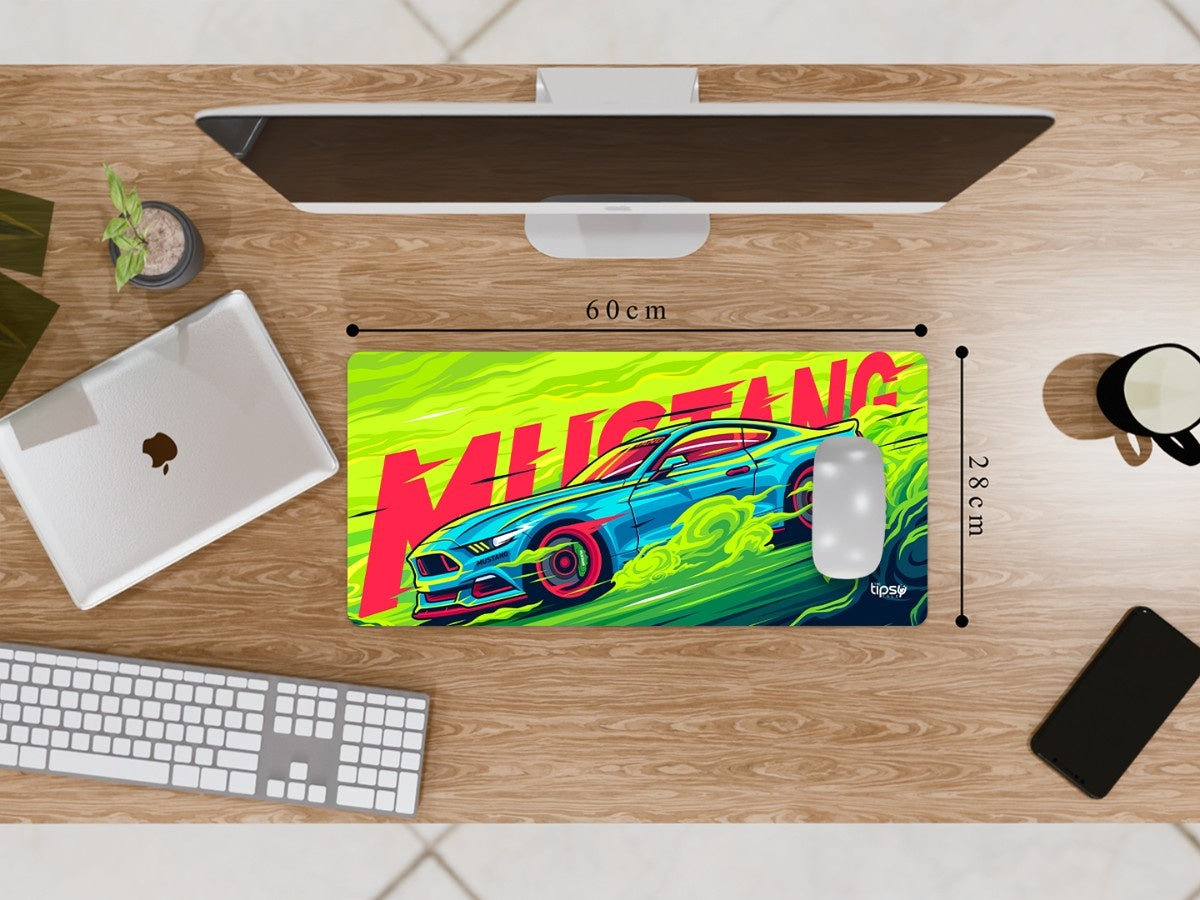 "MUSTANG- NEON SPEED" Gaming Mousepad Elevate Your Gaming Experience