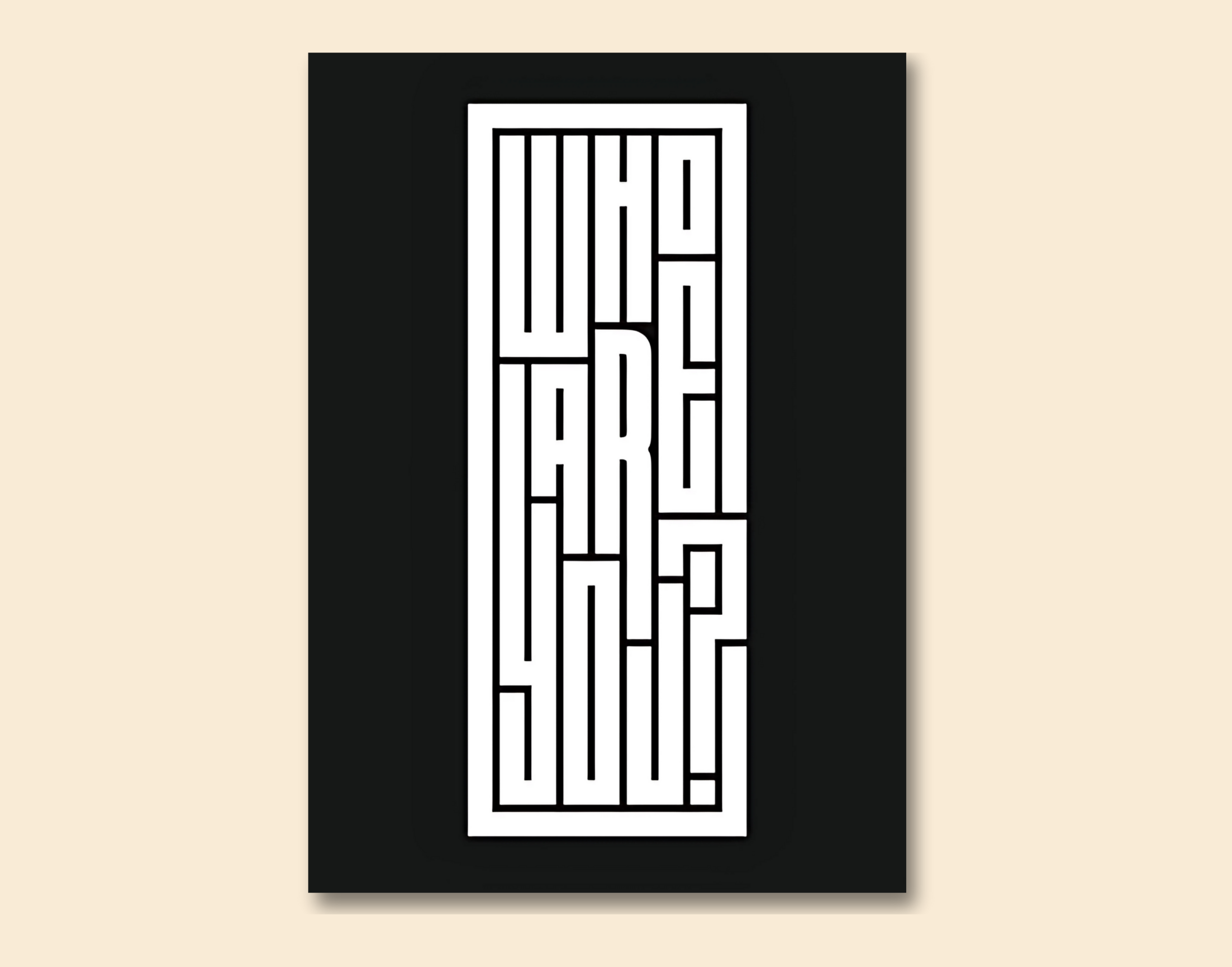 "WHO ARE YOU?"- Shiny & Sturdy Metallic Poster Art That Pops & Sticks