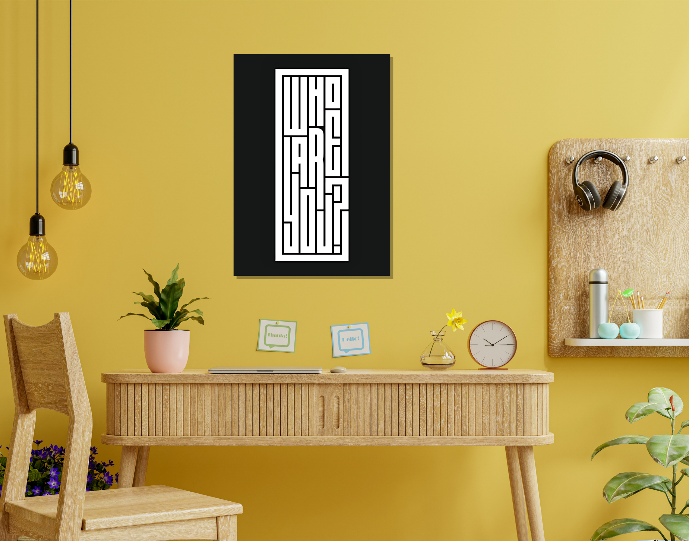 "WHO ARE YOU?"- Shiny & Sturdy Metallic Poster Art That Pops & Sticks