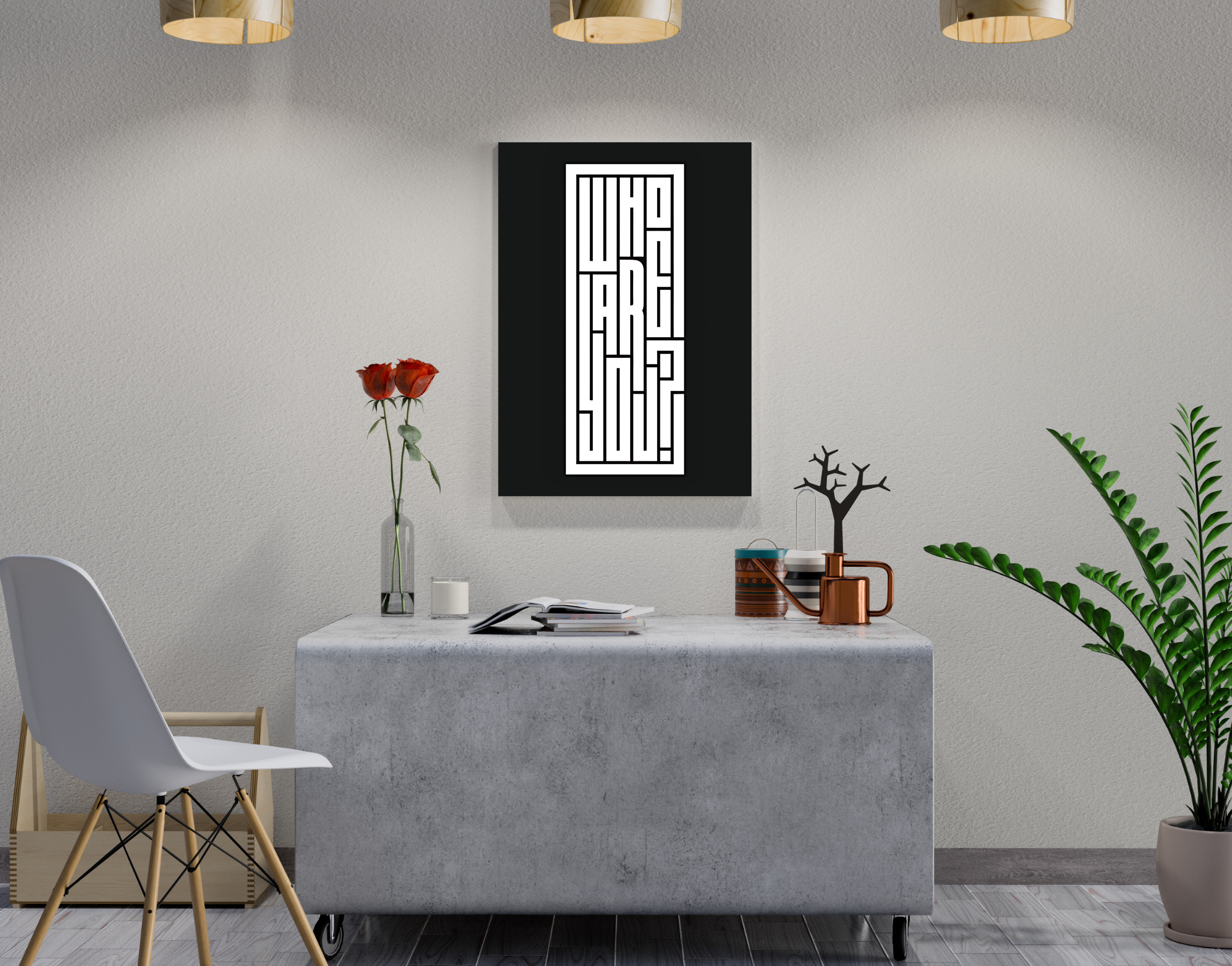 "WHO ARE YOU?"- Shiny & Sturdy Metallic Poster Art That Pops & Sticks