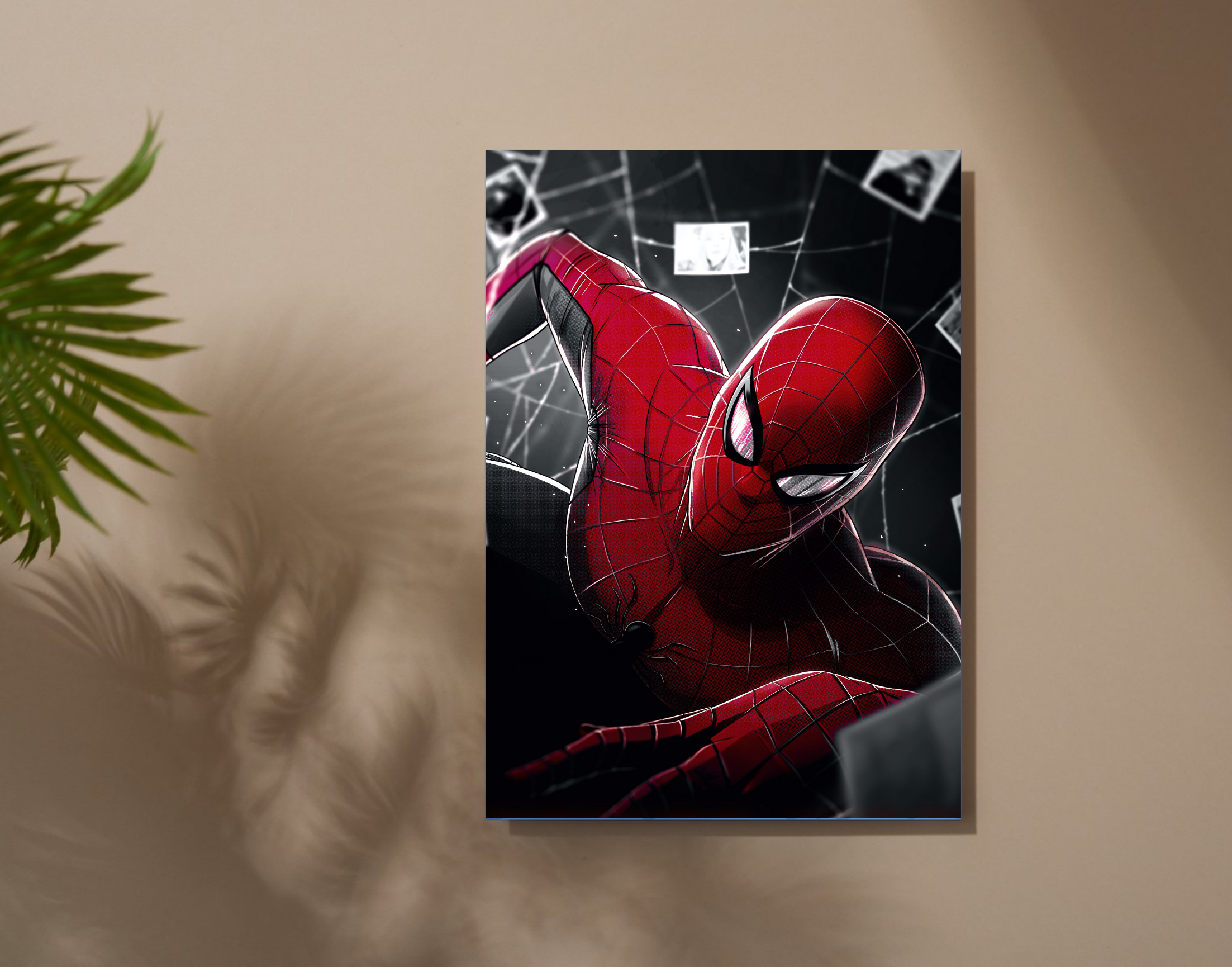 "Spiderman #Closeup"- Shiny & Sturdy Metallic Poster Art That Pops & Sticks