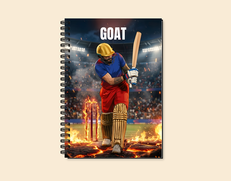 "GOAT - VIRAT KOHLI" -Elegant & Inspiring Diary for Daily Reflection