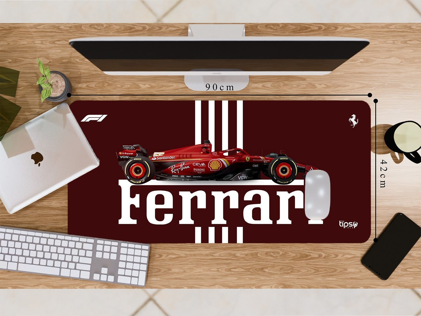 "ROSSO CORSA - SCUDERIA FERRARI " Gaming Mousepad Elevate Your Gaming Experience