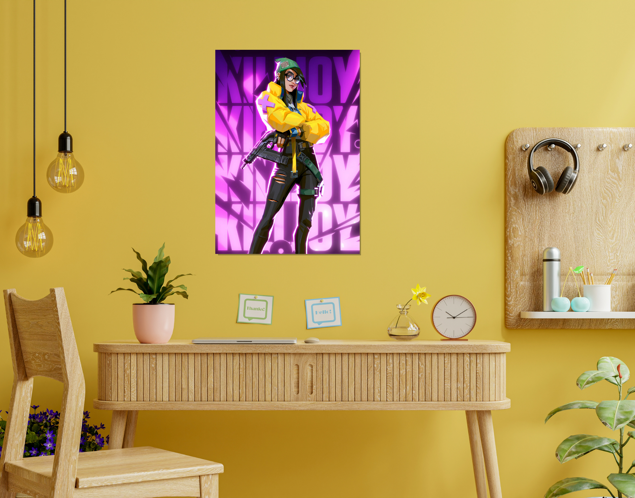 "KILLJOY - VALORANT"- Shiny & Sturdy Metallic Poster Art That Pops & Sticks