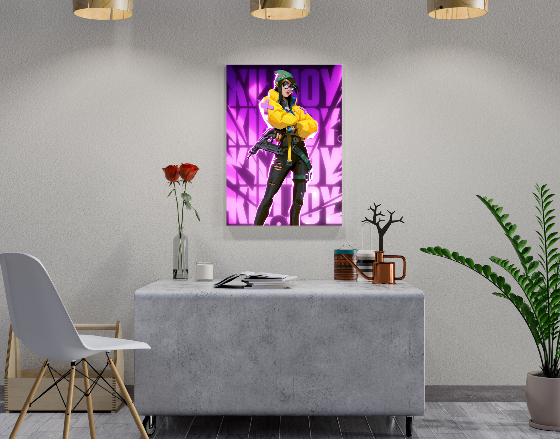 "KILLJOY - VALORANT"- Shiny & Sturdy Metallic Poster Art That Pops & Sticks