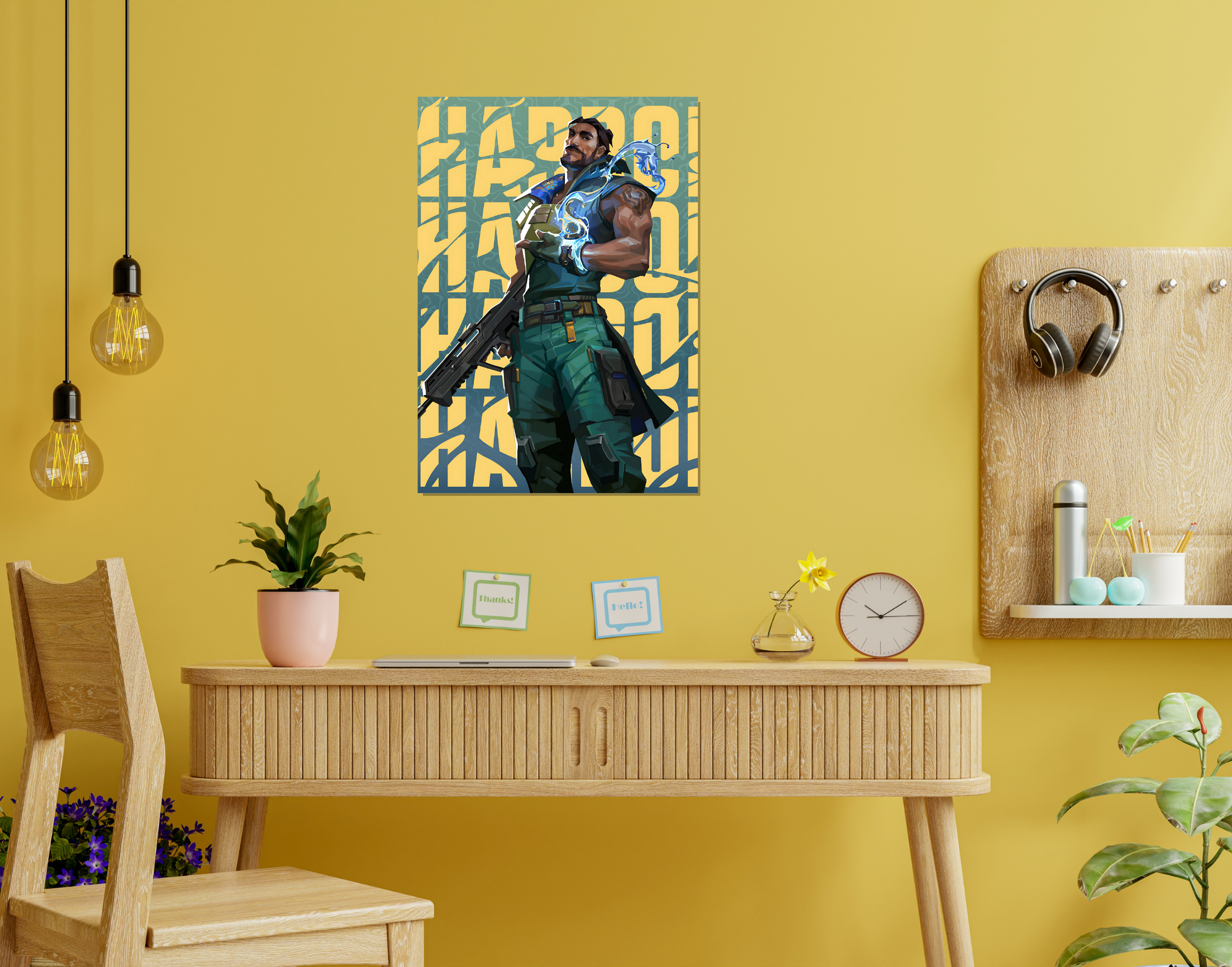 "HARBOR - VALORANT"- Shiny & Sturdy Metallic Poster Art That Pops & Sticks