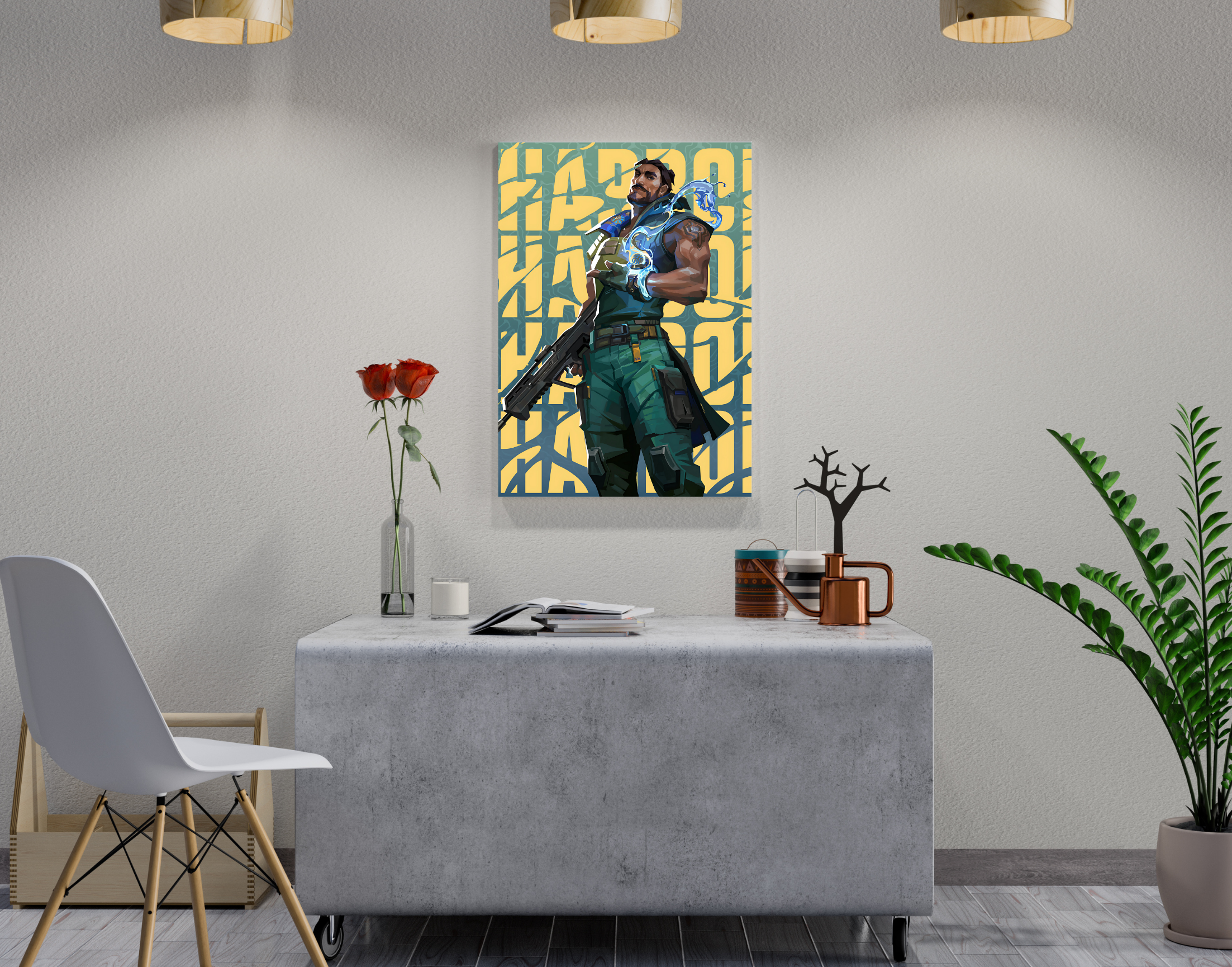 "HARBOR - VALORANT"- Shiny & Sturdy Metallic Poster Art That Pops & Sticks