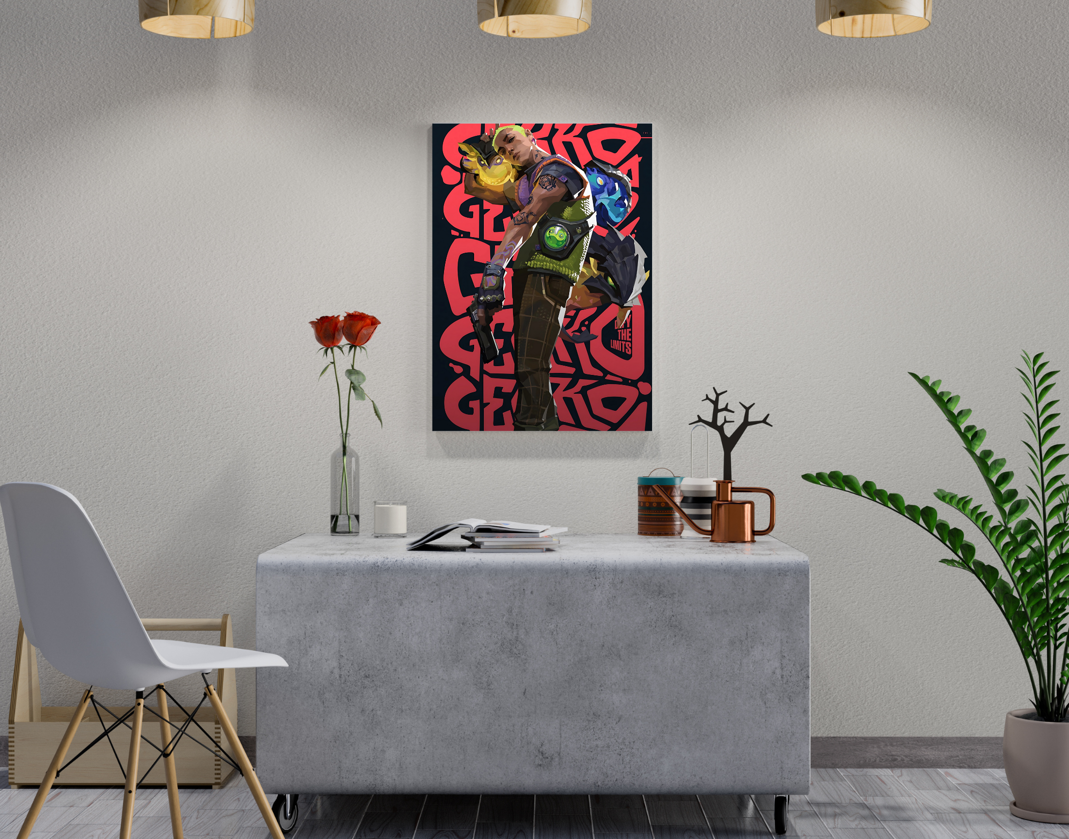 "GEKKO - VALORANT"- Shiny & Sturdy Metallic Poster Art That Pops & Sticks
