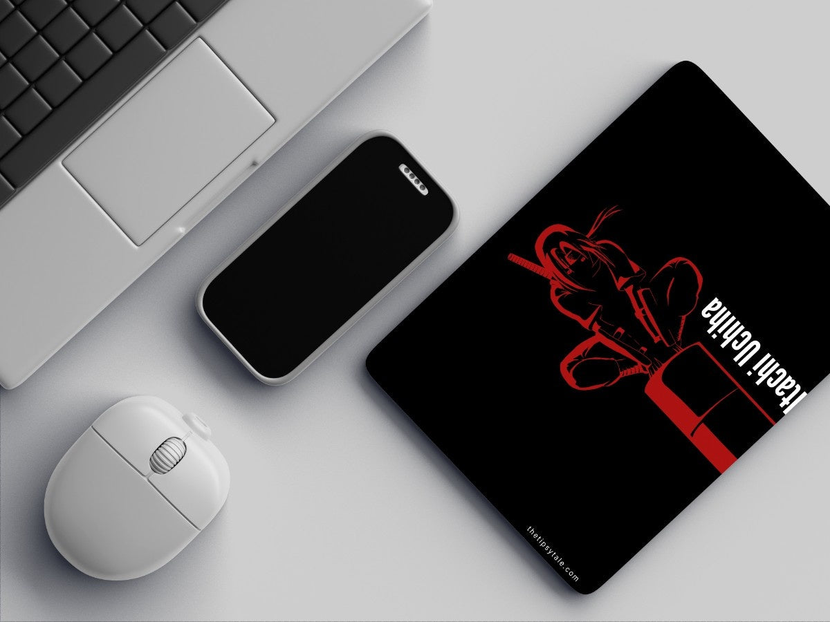 "Itachi Uchiha anime lover" Mousepad Enhance Your Workspace with Style