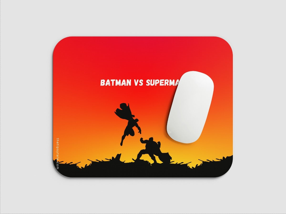 "Batman v Superman Silhouette" Mousepad Enhance Your Workspace with Style
