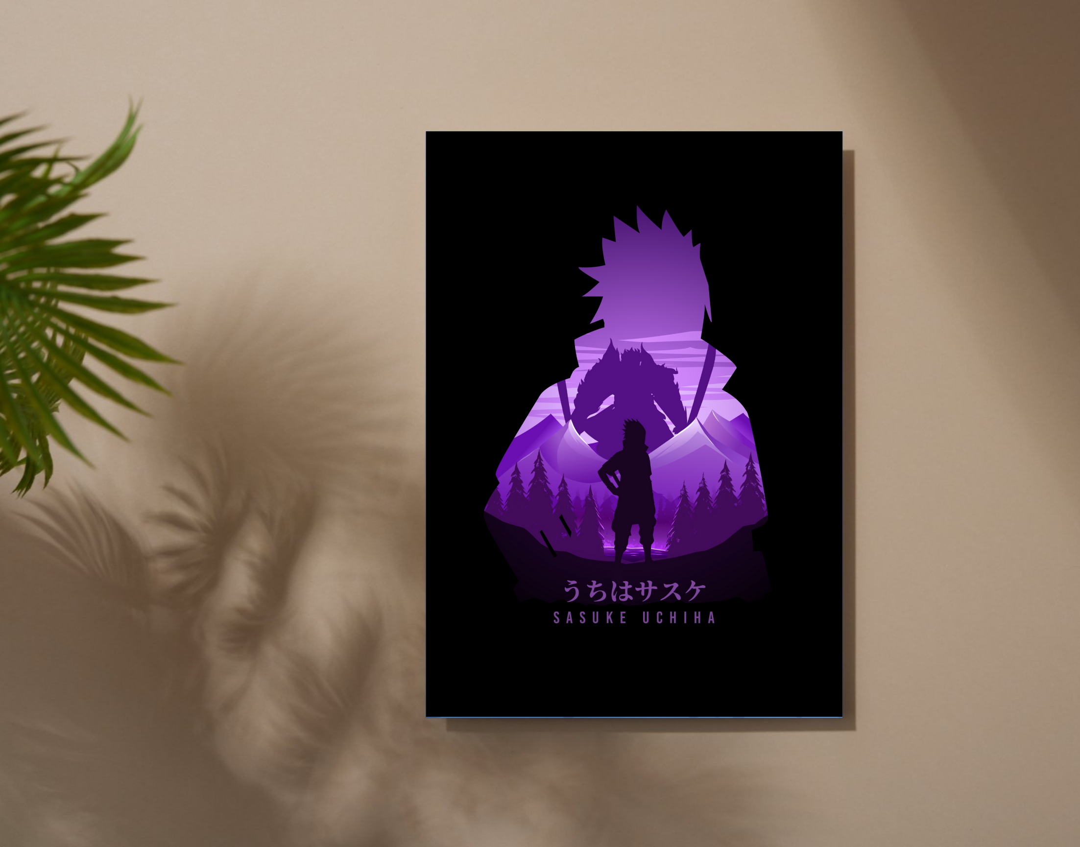 "SASUKE UCHIHA- NARUTO MANGA"- Shiny & Sturdy Metallic Poster Art That Pops & Sticks