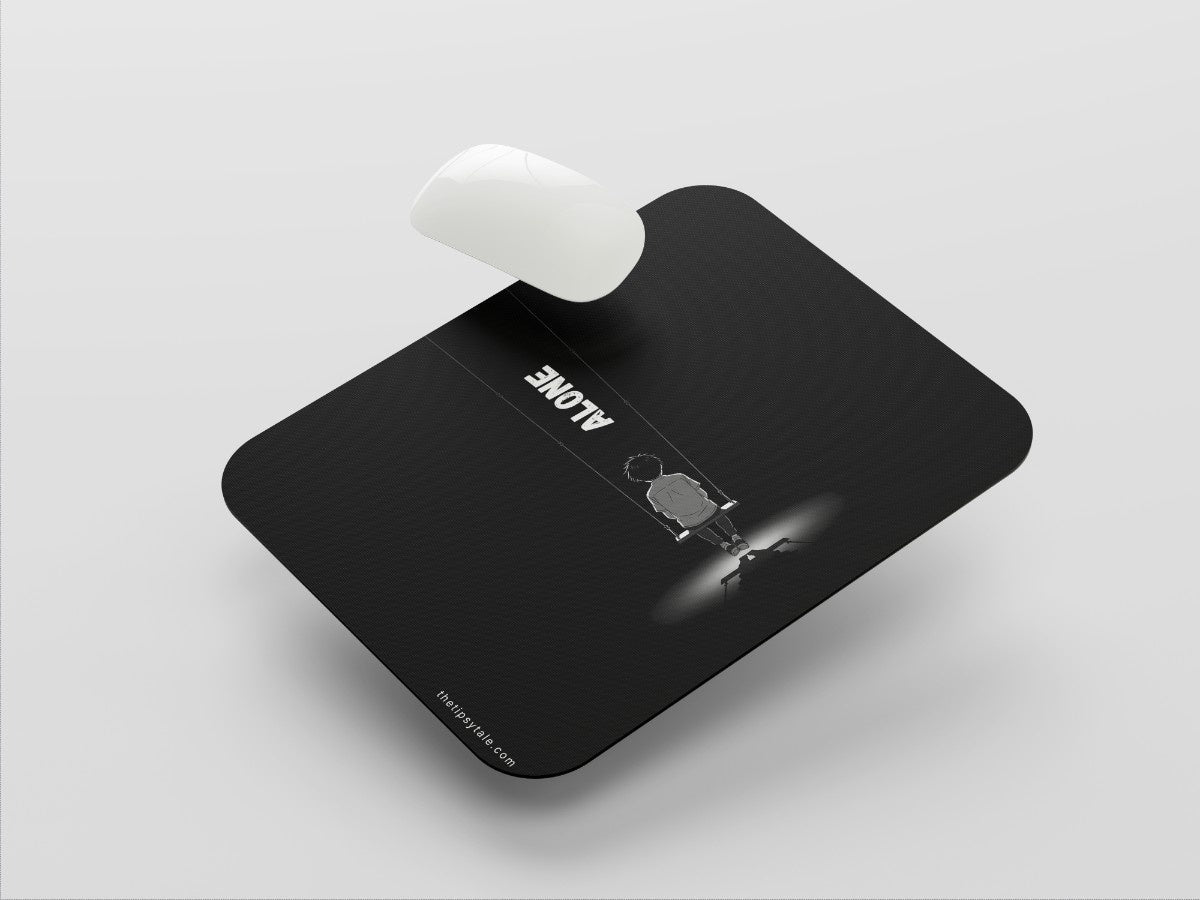 "Alone on the edge of swing" Mousepad Enhance Your Workspace with Style