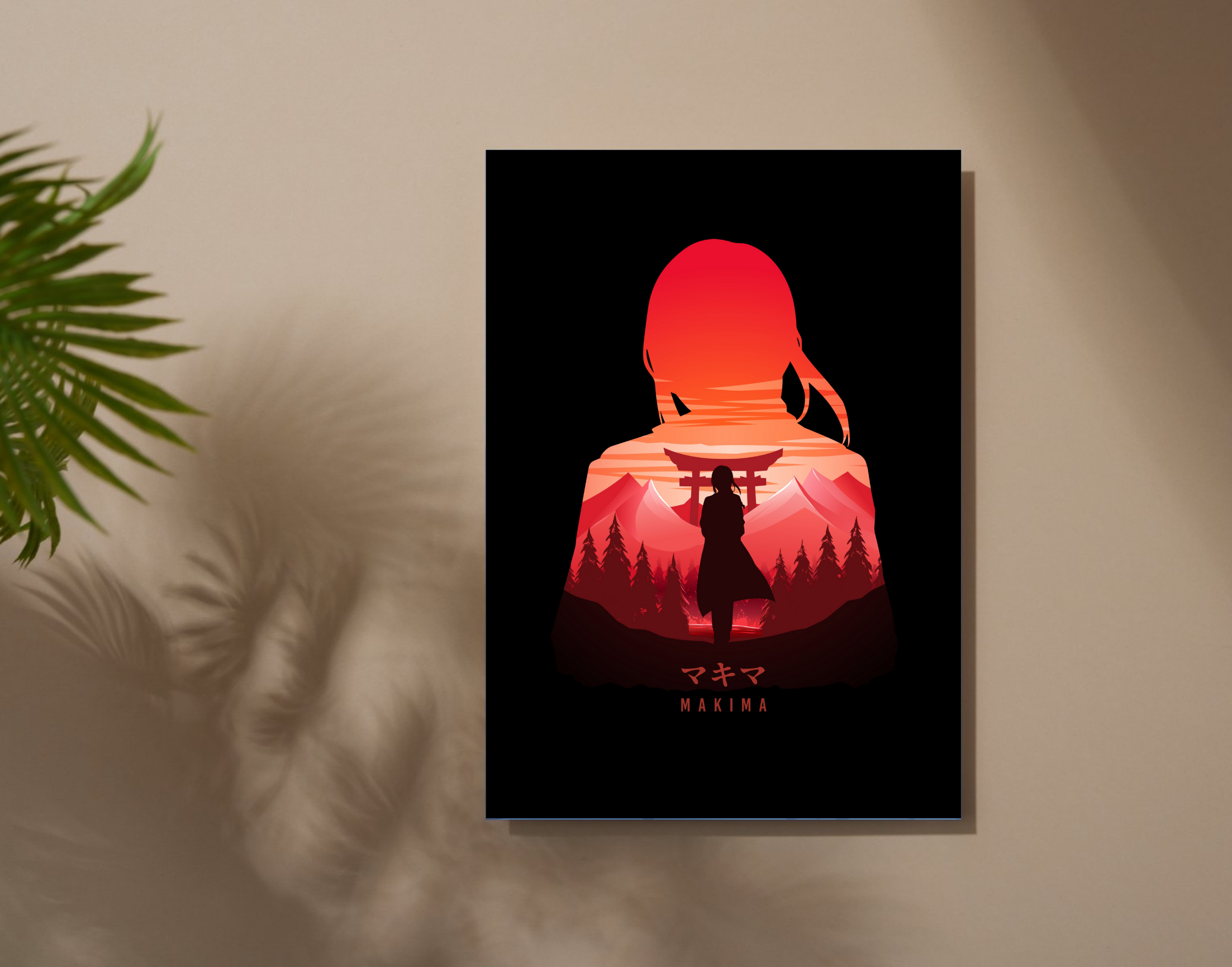 "MAKIMA - CHAINSAW MAN"- Shiny & Sturdy Metallic Poster Art That Pops & Sticks