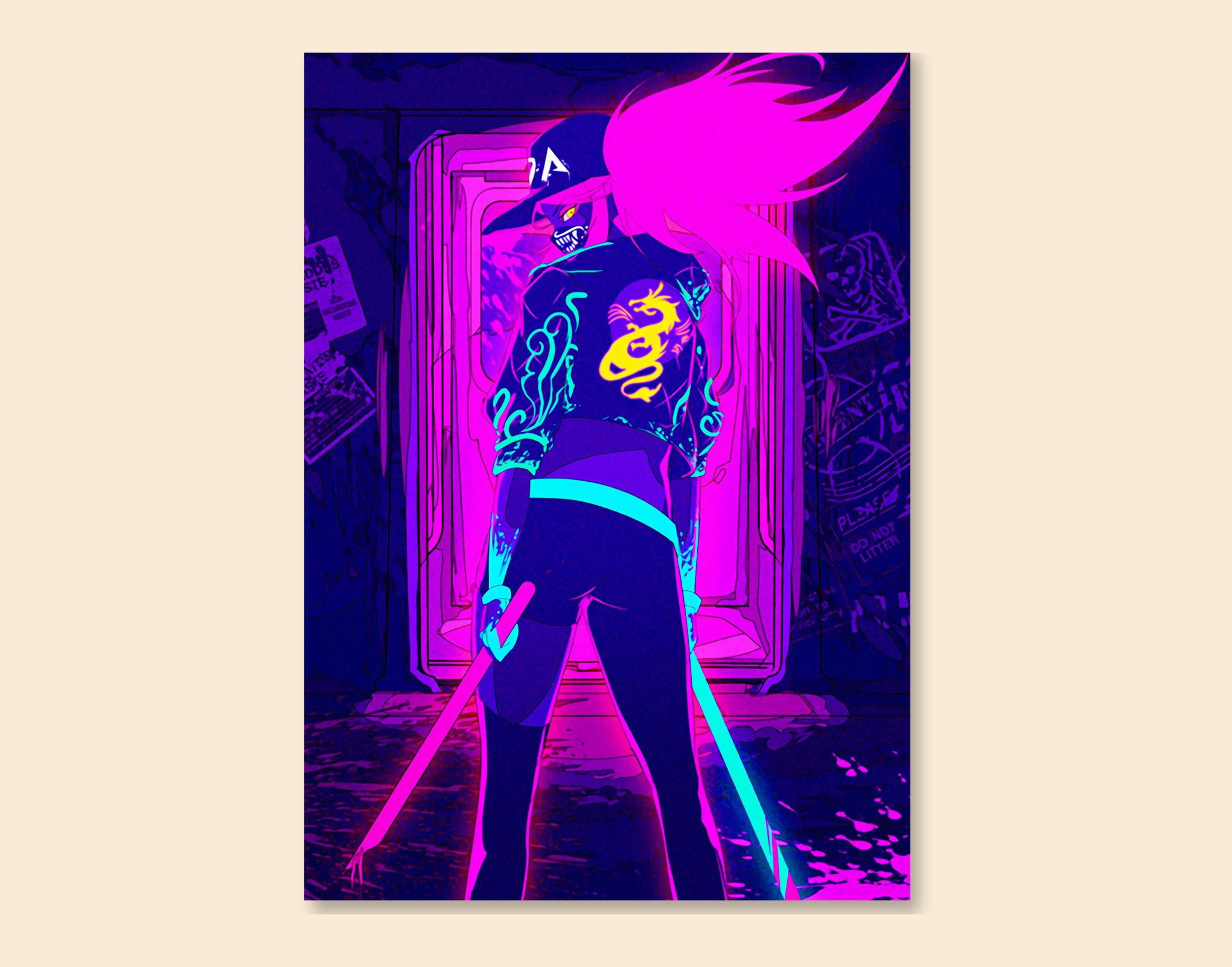 "WILD FLIP EDIT: Neon Theme- Shiny & Sturdy Metallic Poster Art That Pops & Sticks (Literally!)