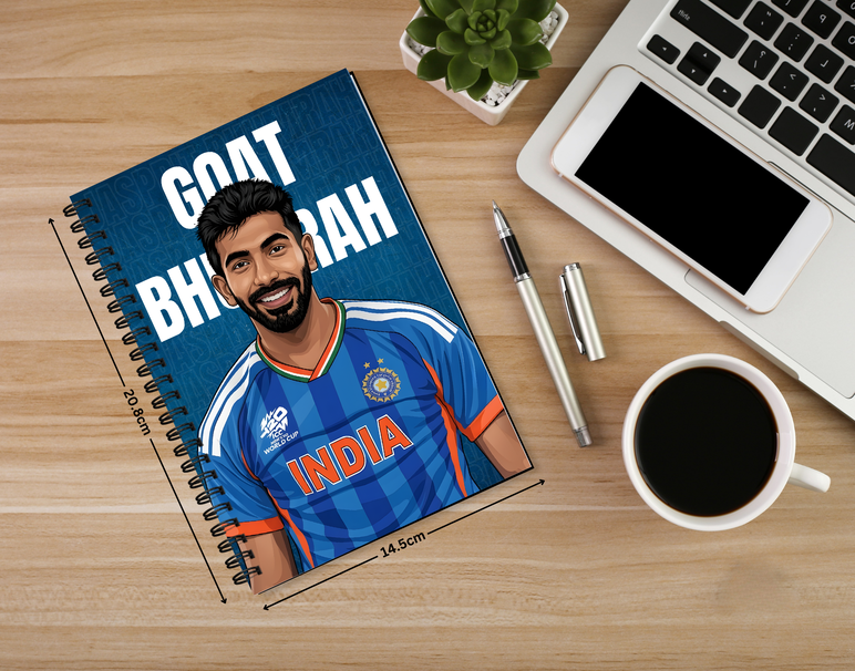 "GOAT 93 JASPRIT BHUMRAH " -Elegant & Inspiring Diary for Daily Reflection