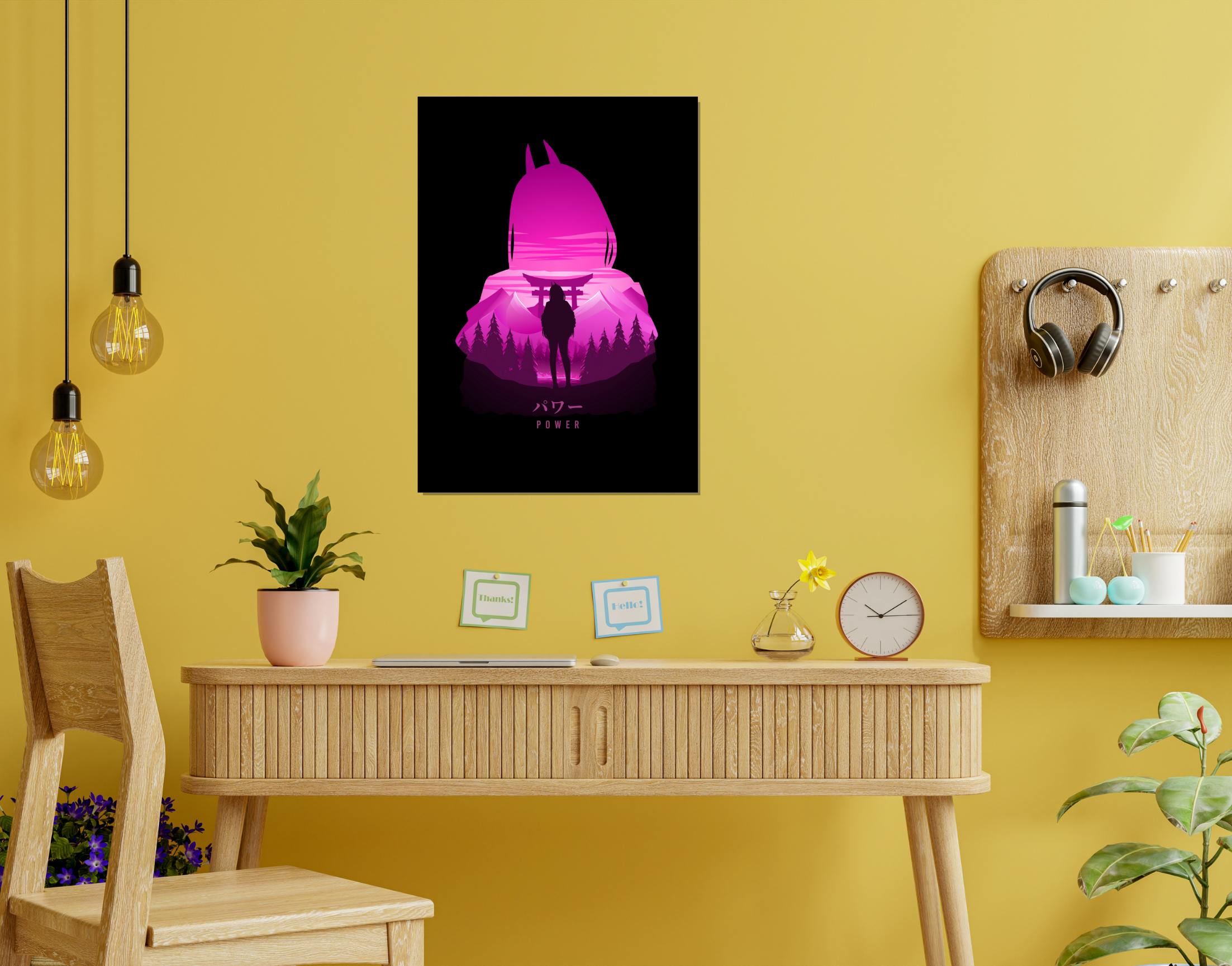 "POWER - CHAINSAW MAN"- Shiny & Sturdy Metallic Poster Art That Pops & Sticks